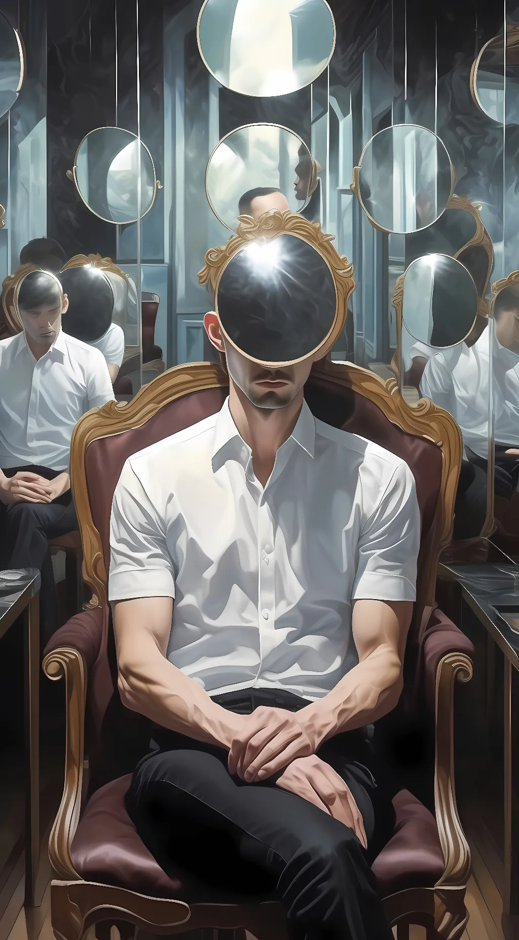 ai character: Mirror Man (Opal) background