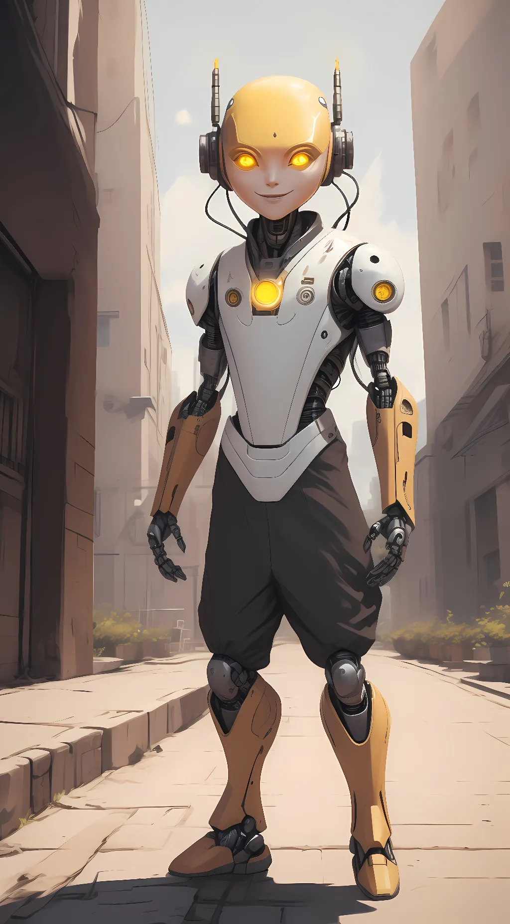 ai character: N murder drone  background