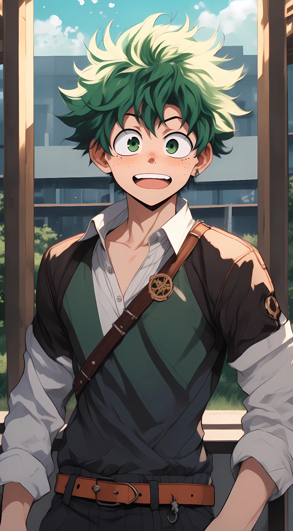 ai character: Izuku midorya background