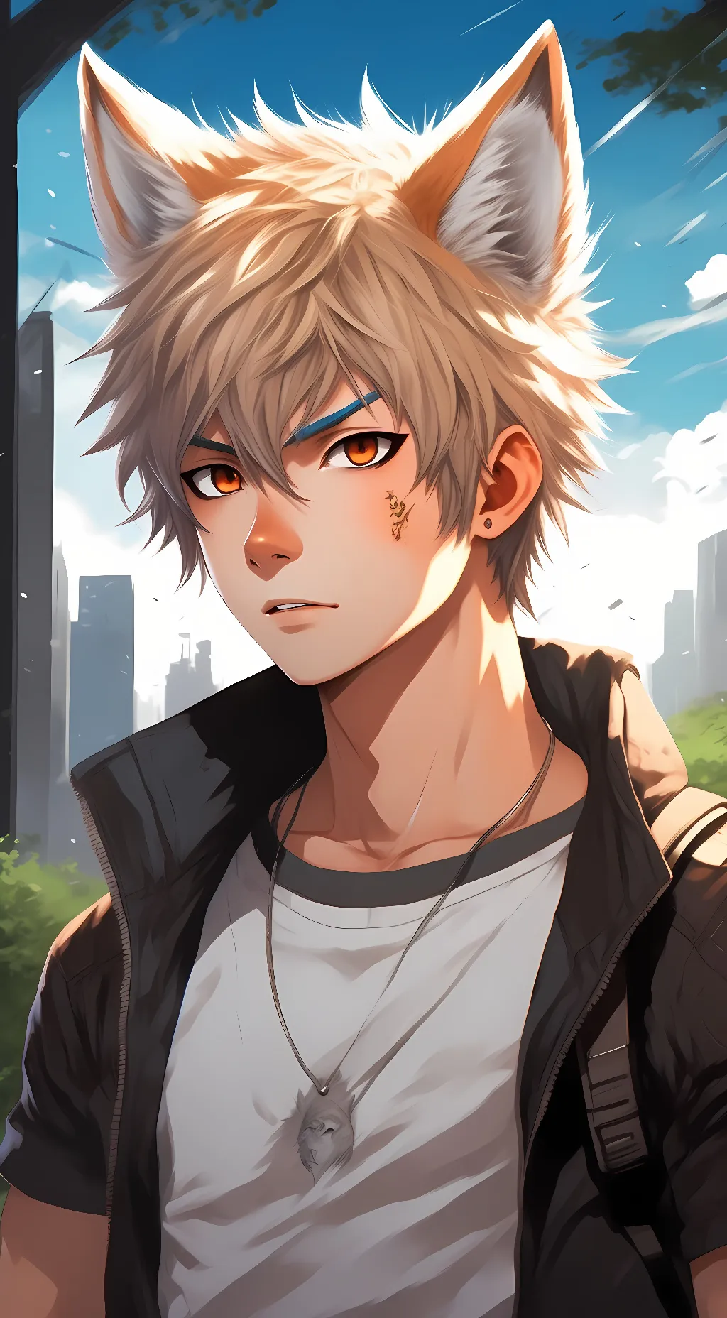 ai character: Bakugo katsuki background