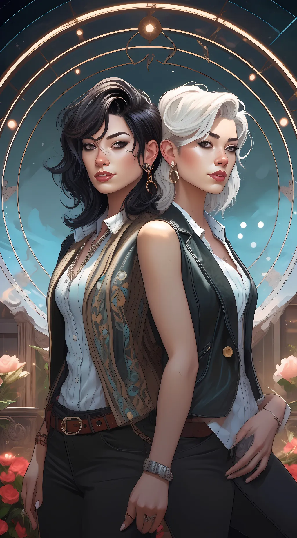 ai character: Charlotte & Rachel background