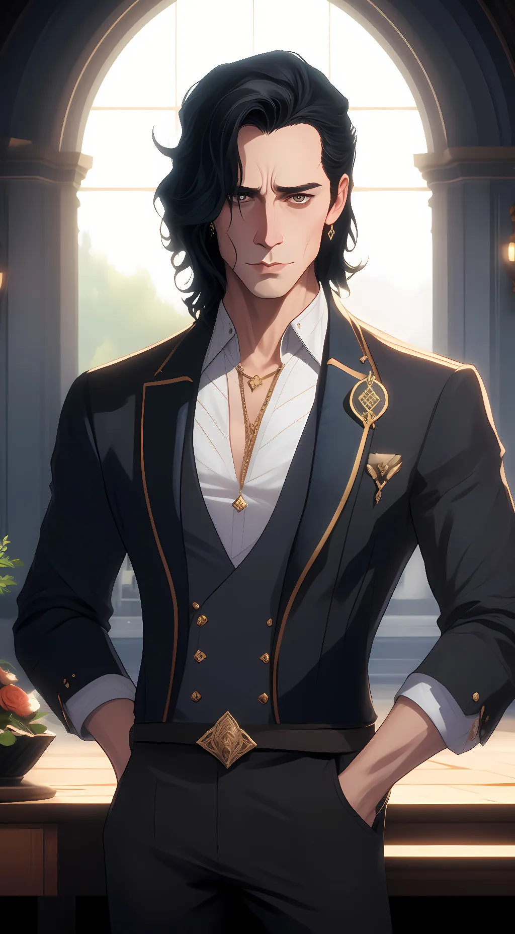 ai character: Loki background