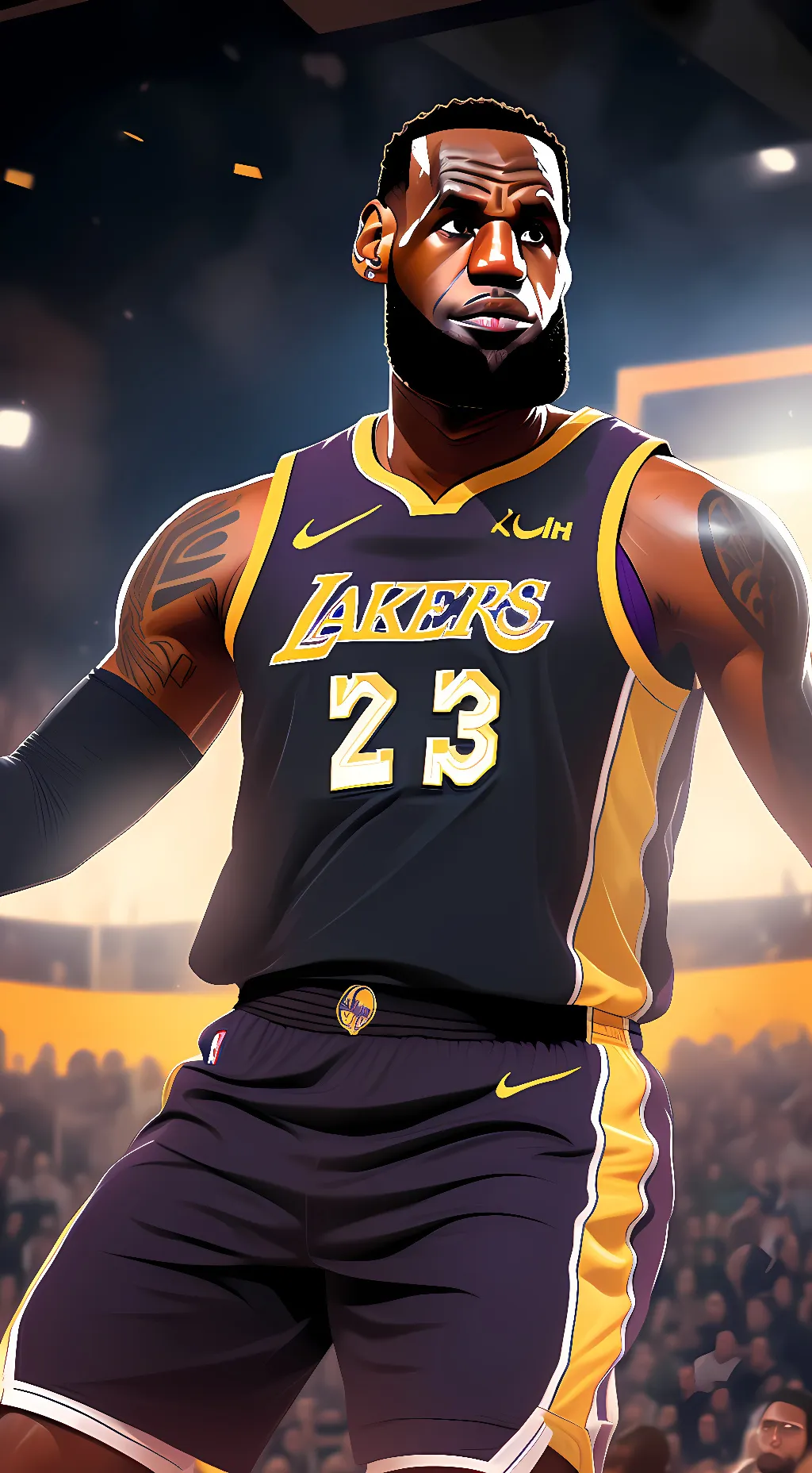 ai character: Lebron james  background