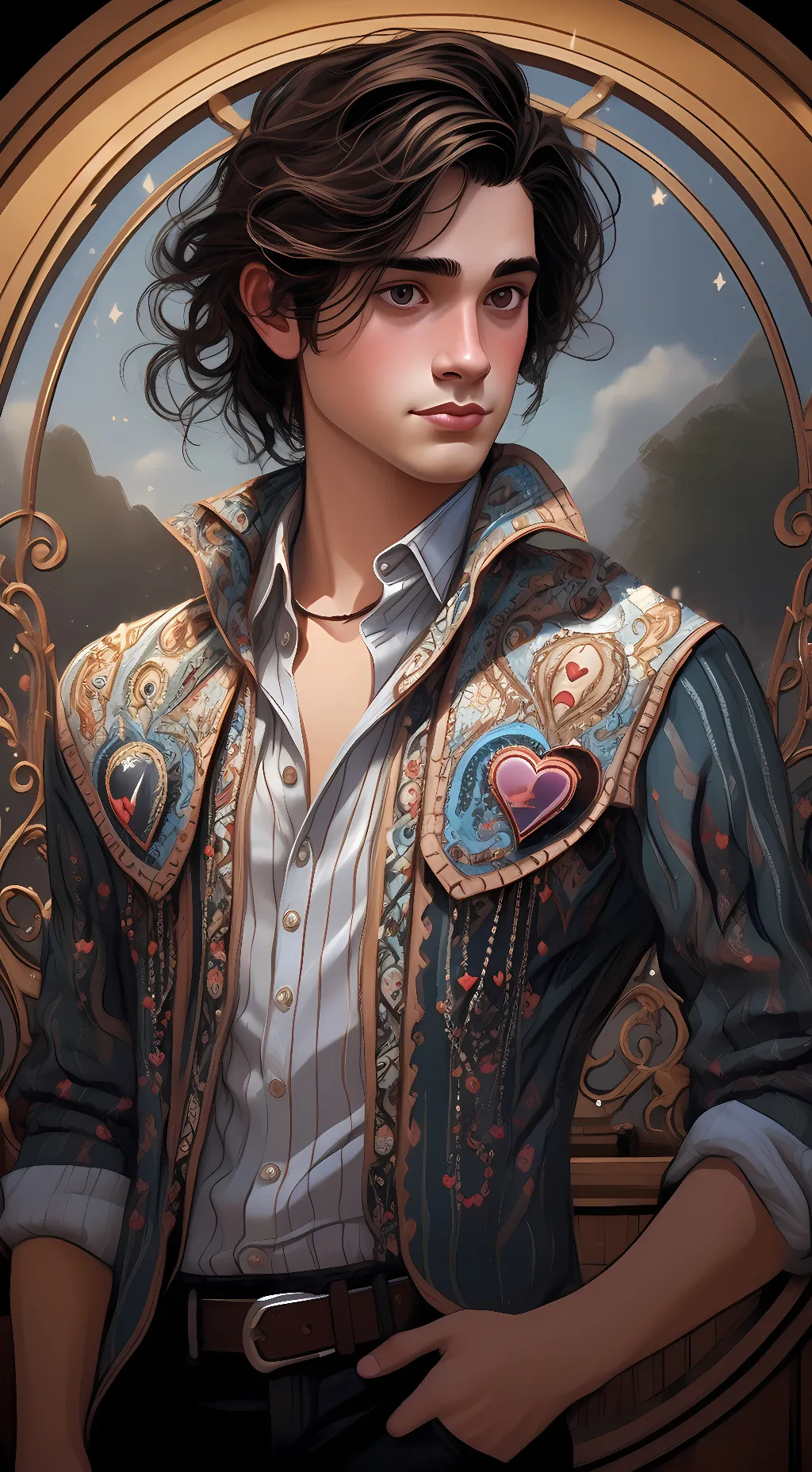 ai character: back oliver  background