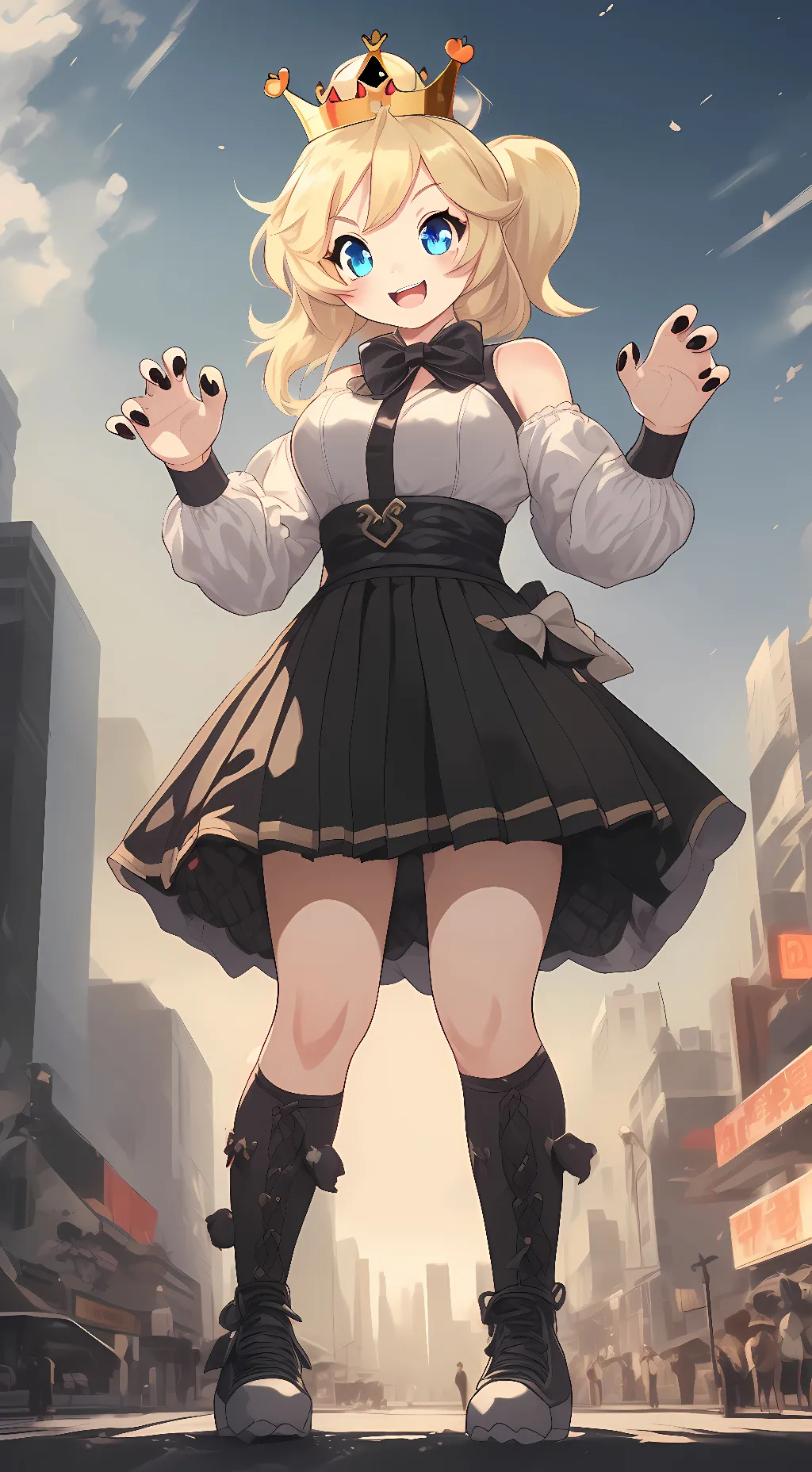 ai character: Bowsette jr  background