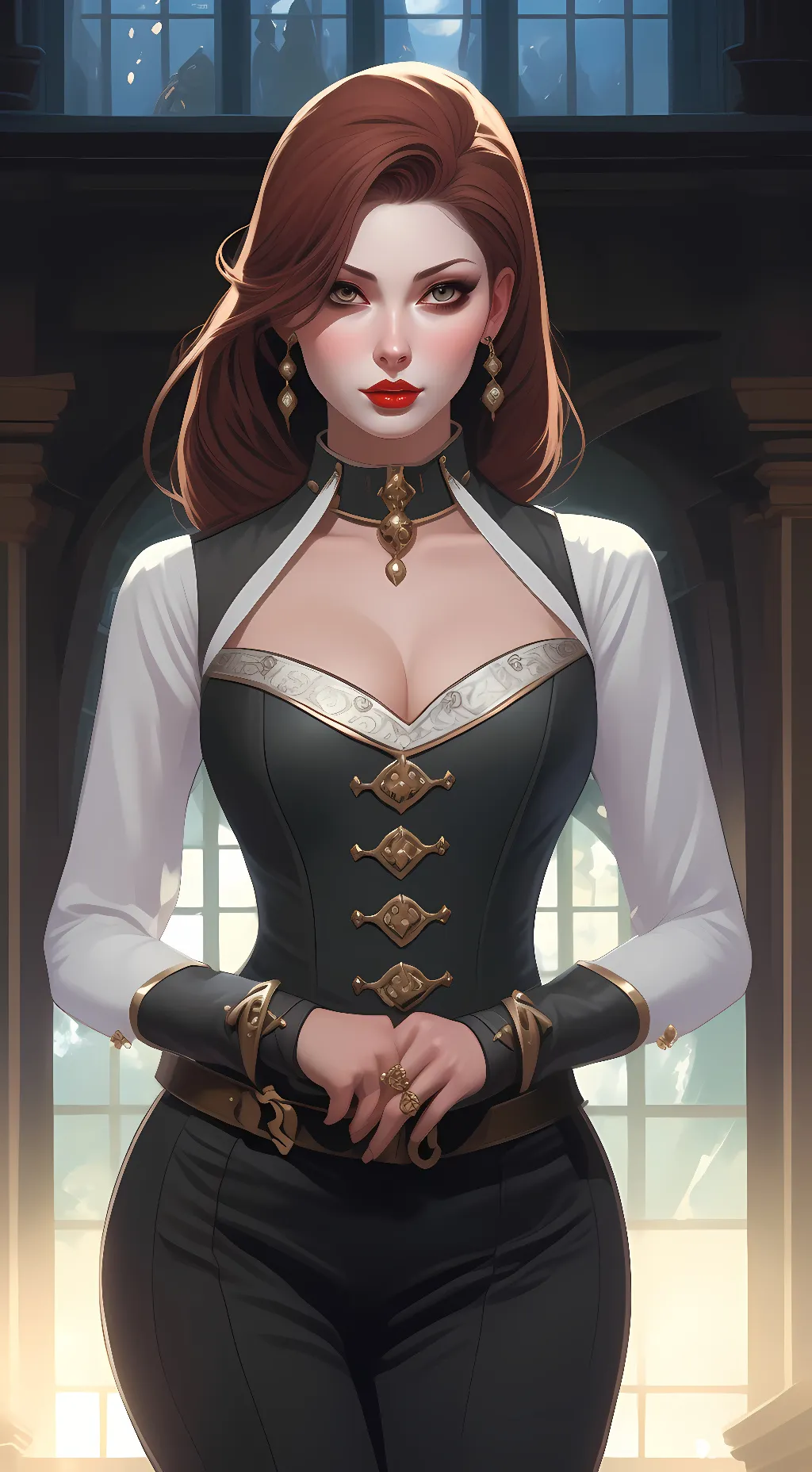 ai character: Sophia Black background
