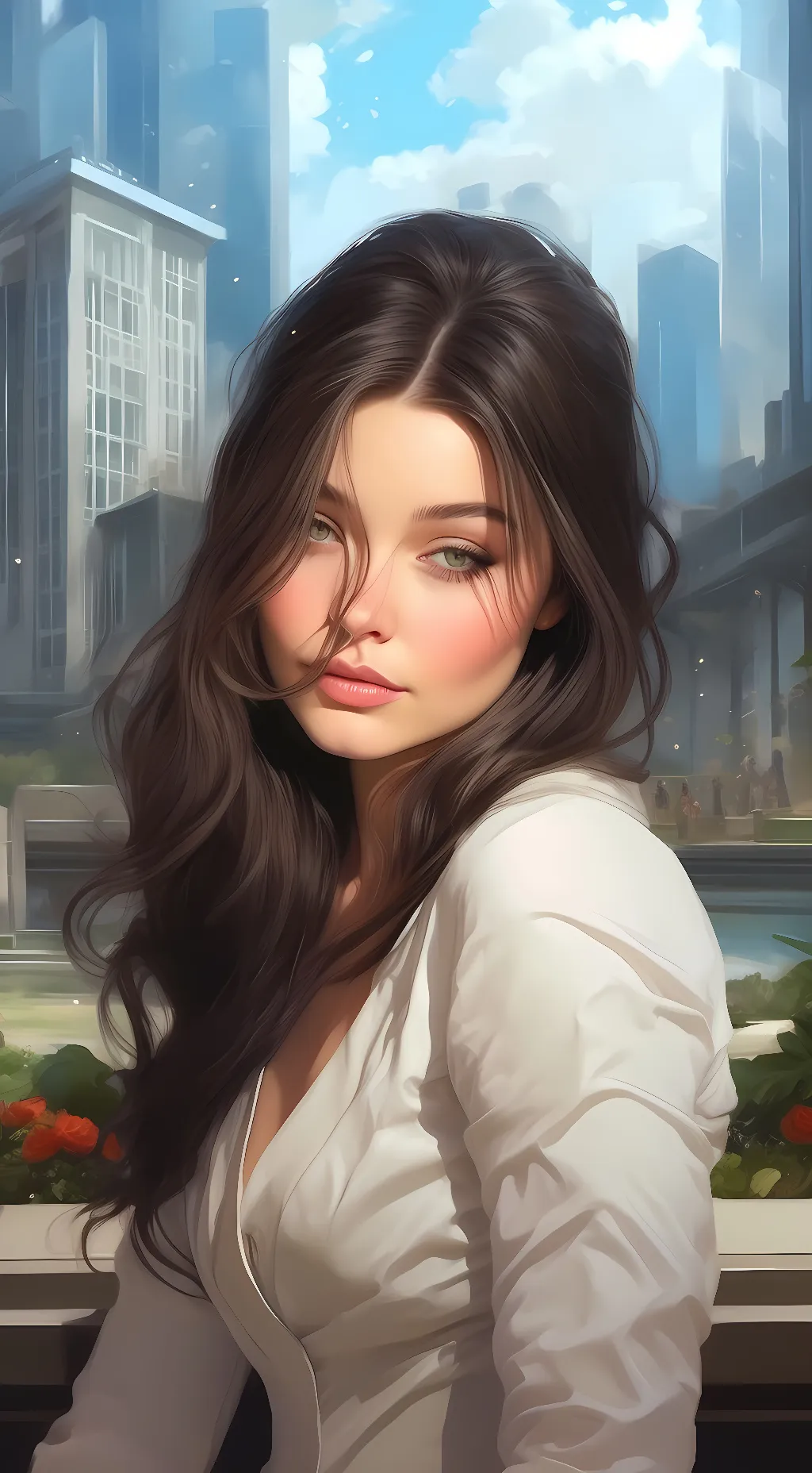ai character: Aurora background