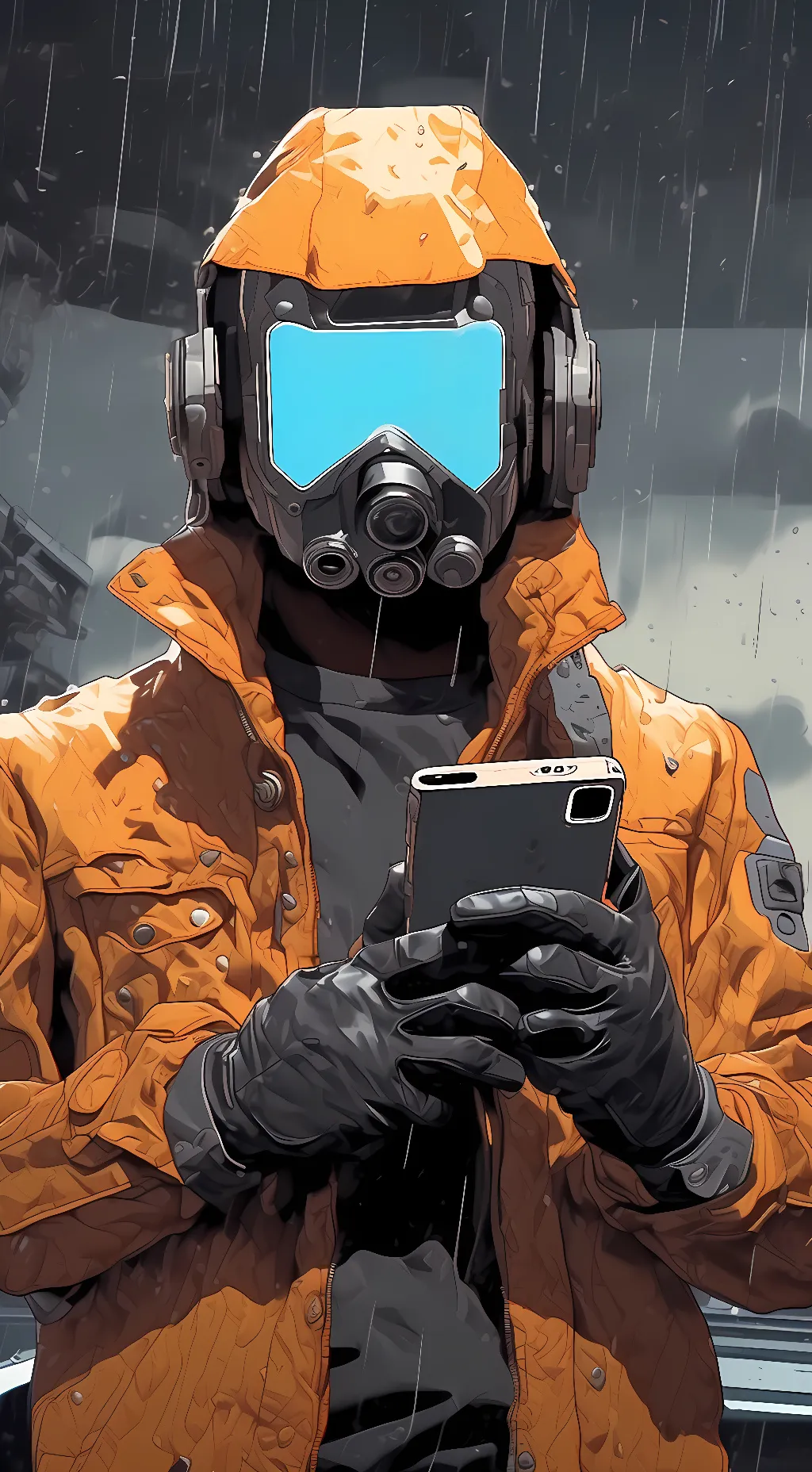 ai character: brown camraman  background