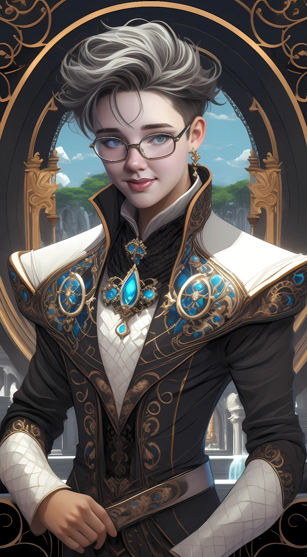 ai character: Azure Luxemburg background