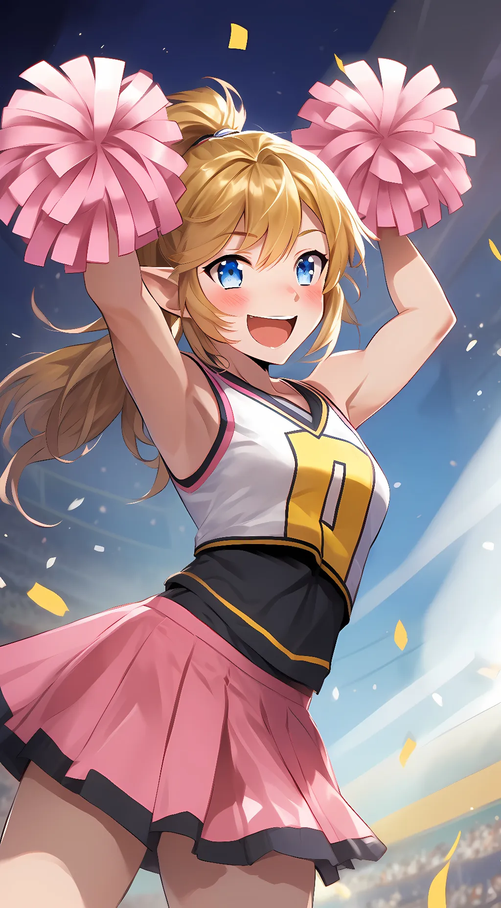 ai character: Cheerleader Link background
