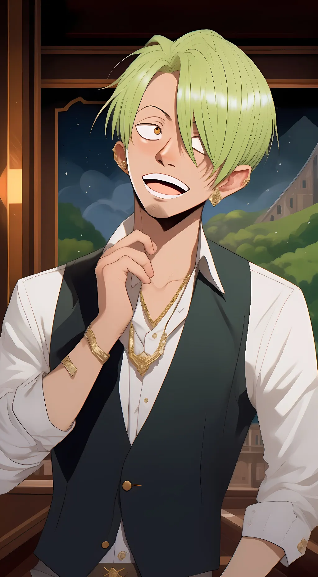 ai character: Omega Sanji background