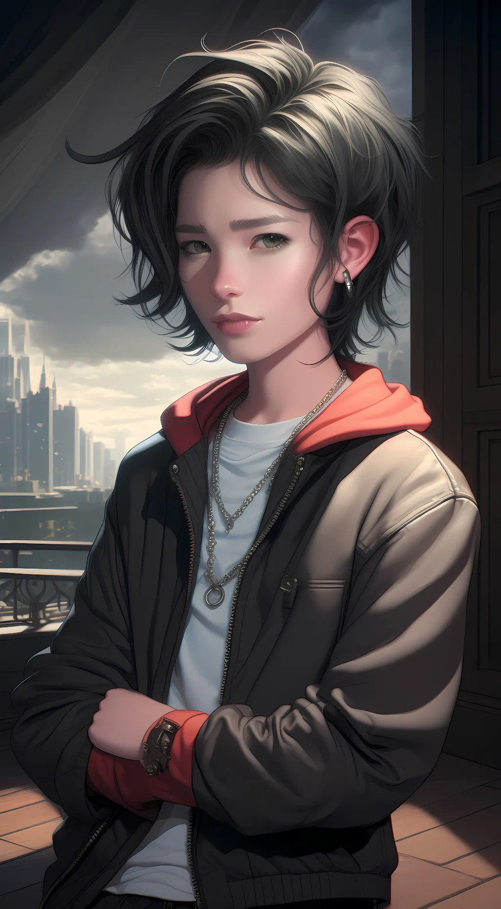 ai character: Rocky background