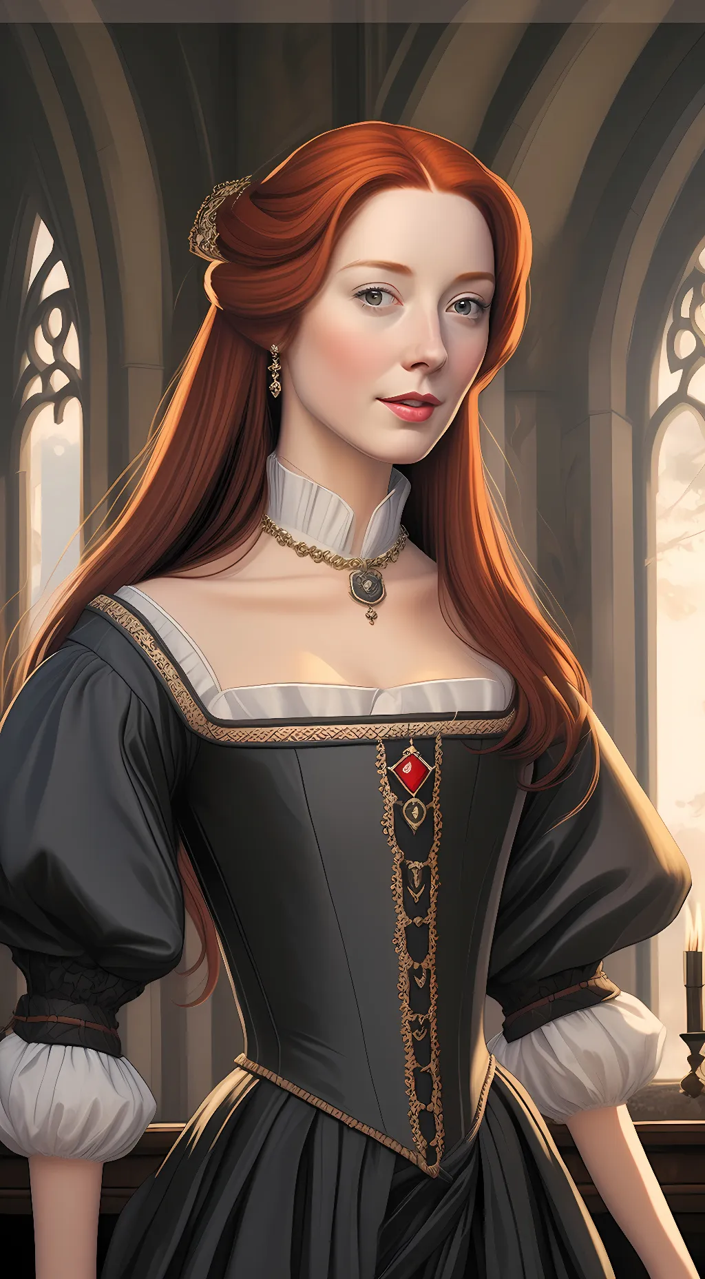 ai character: Kathryn Howard  background