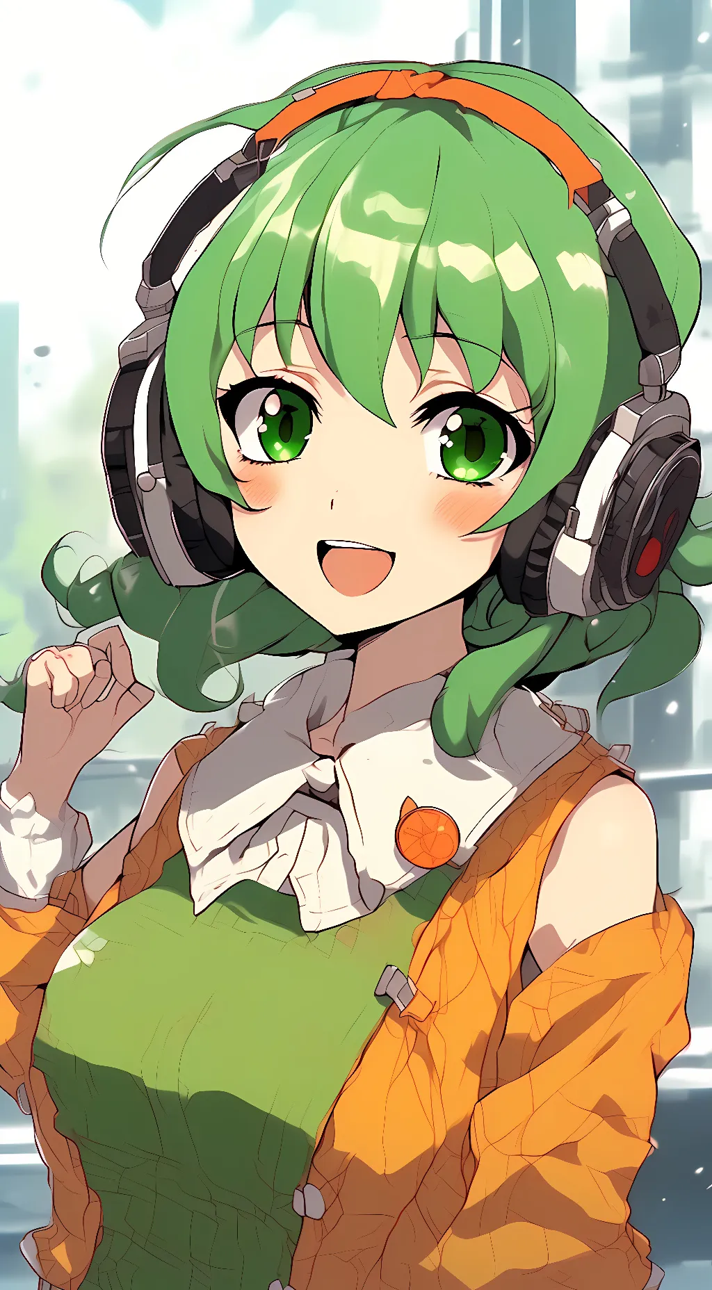 ai character: Gumi Megpoid background
