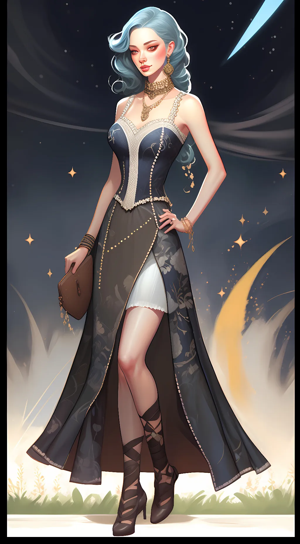 ai character: woman background