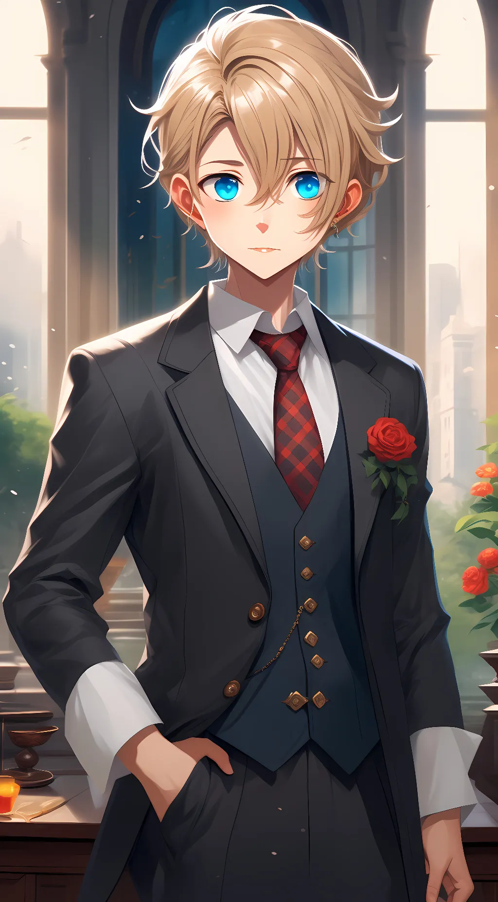 ai character: Aqua  background