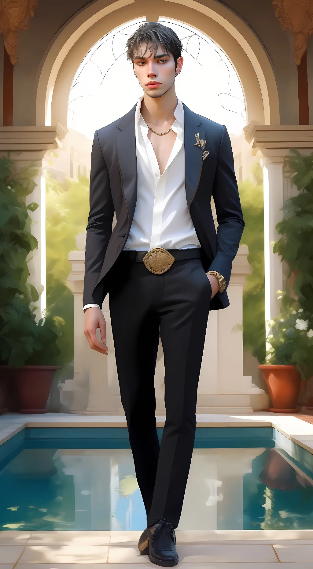 ai character: Lucas dobre  background