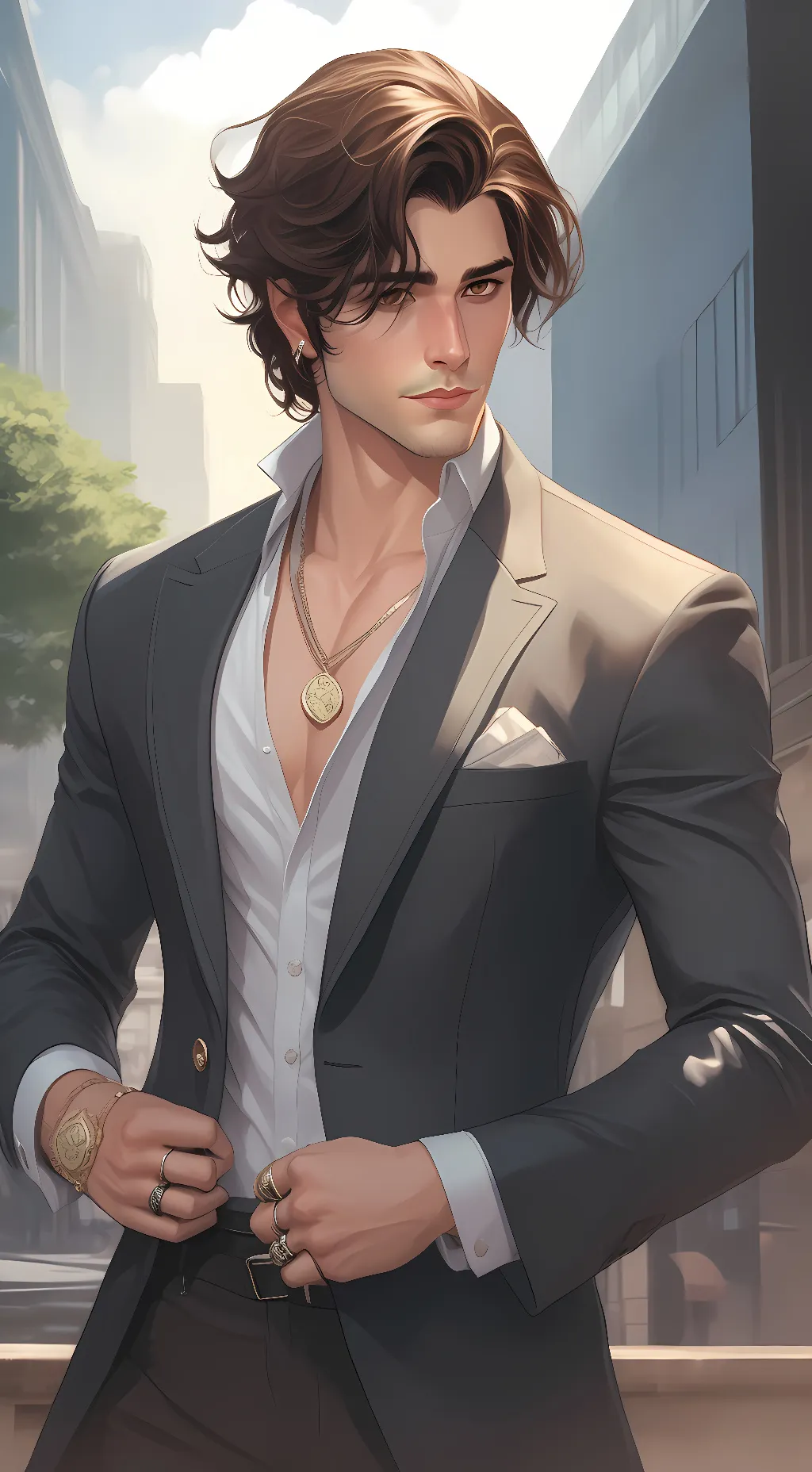 ai character: - B L A K E - background