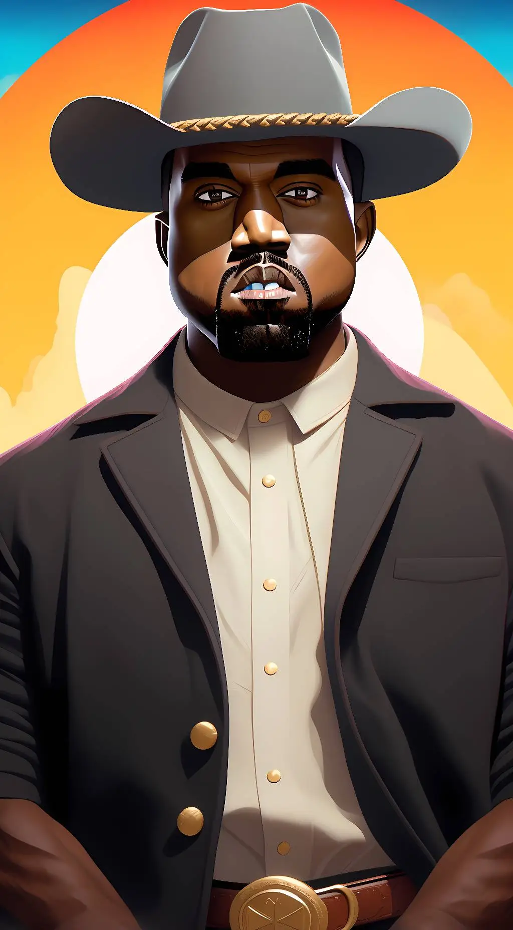 ai character: kanye balls background