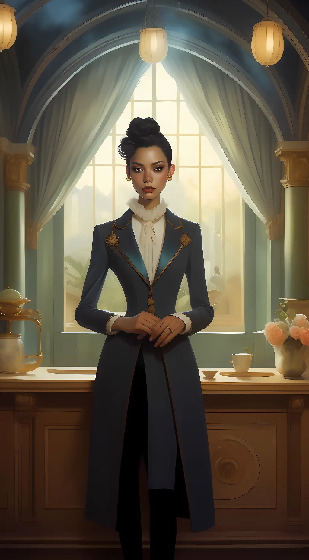 ai character: Cecile Horton background
