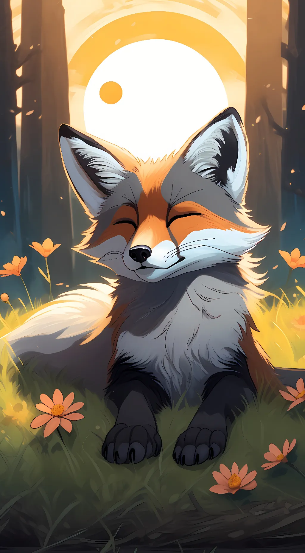 ai character: Leaf background