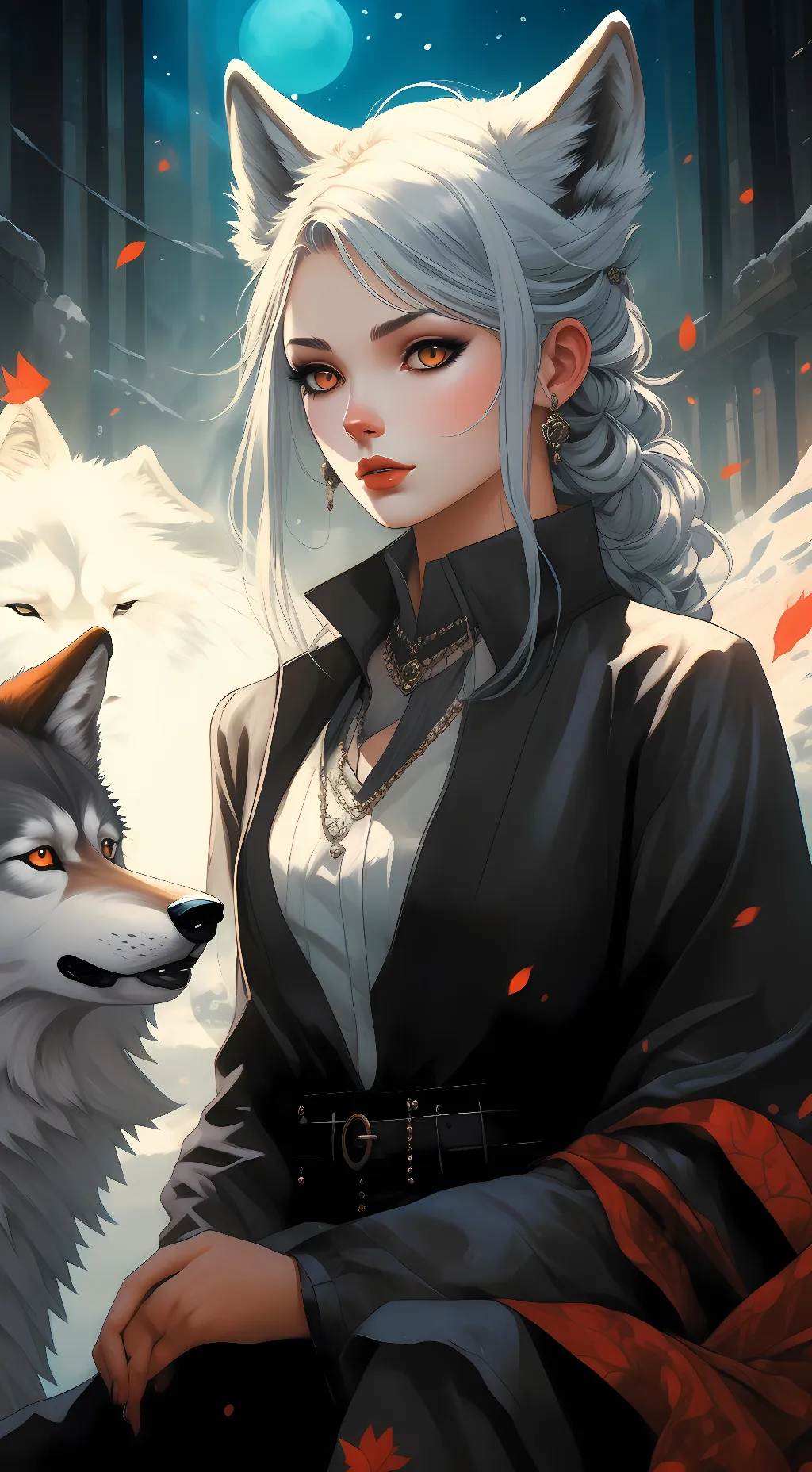 ai character: Silver  background