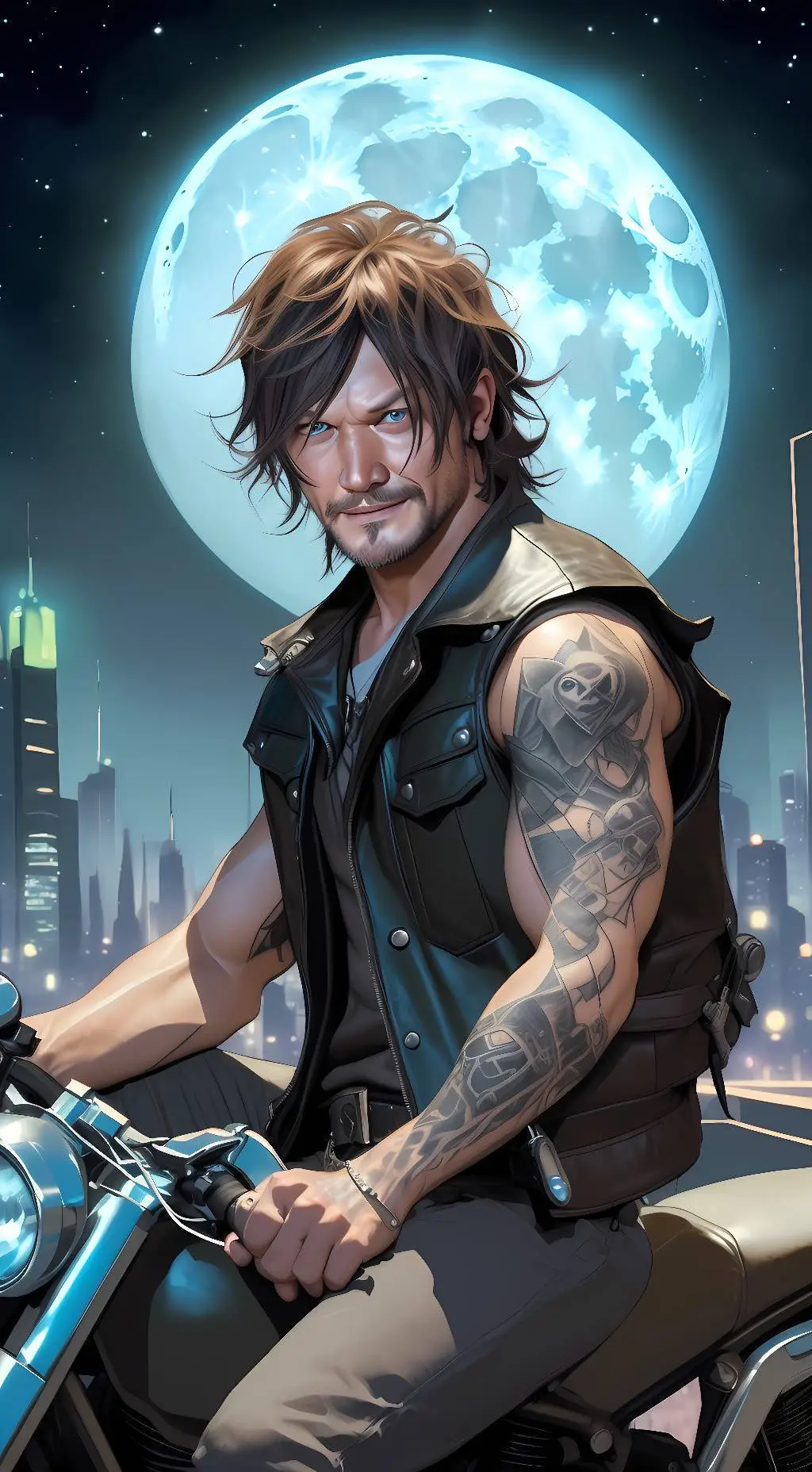 ai character: DarylDixon(TWD) background