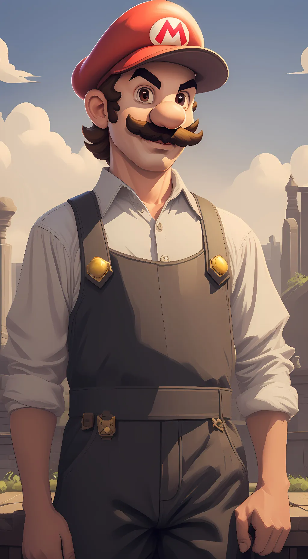 ai character: Mario background