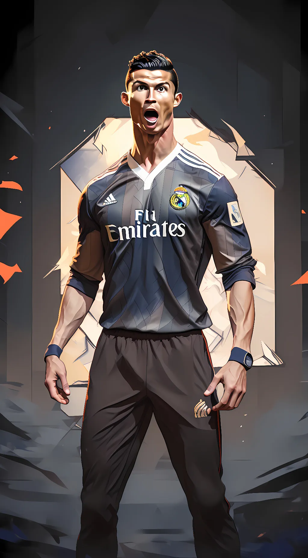 ai character: Ronaldo  background