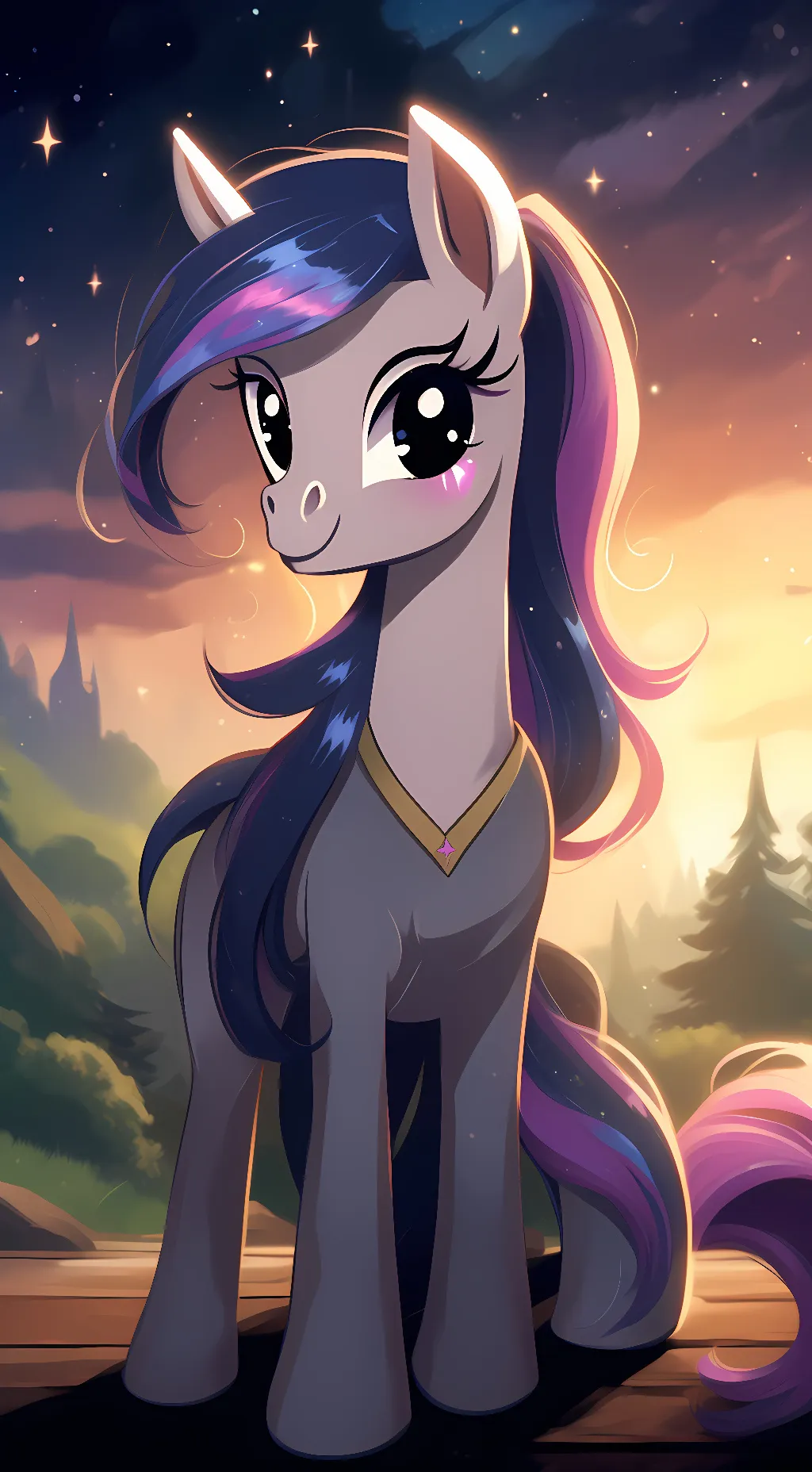 ai character: young Twilight background
