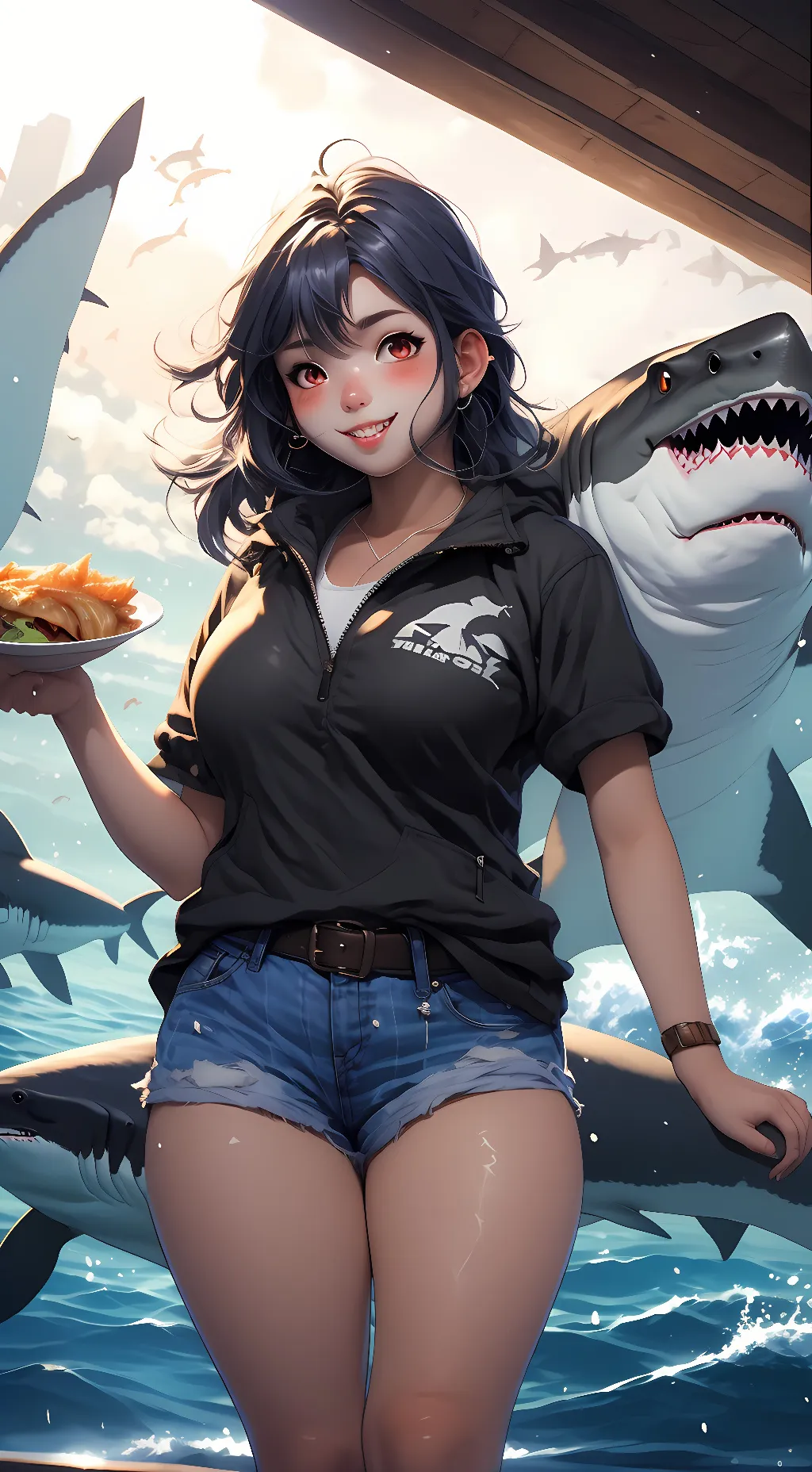 ai character: sandy background