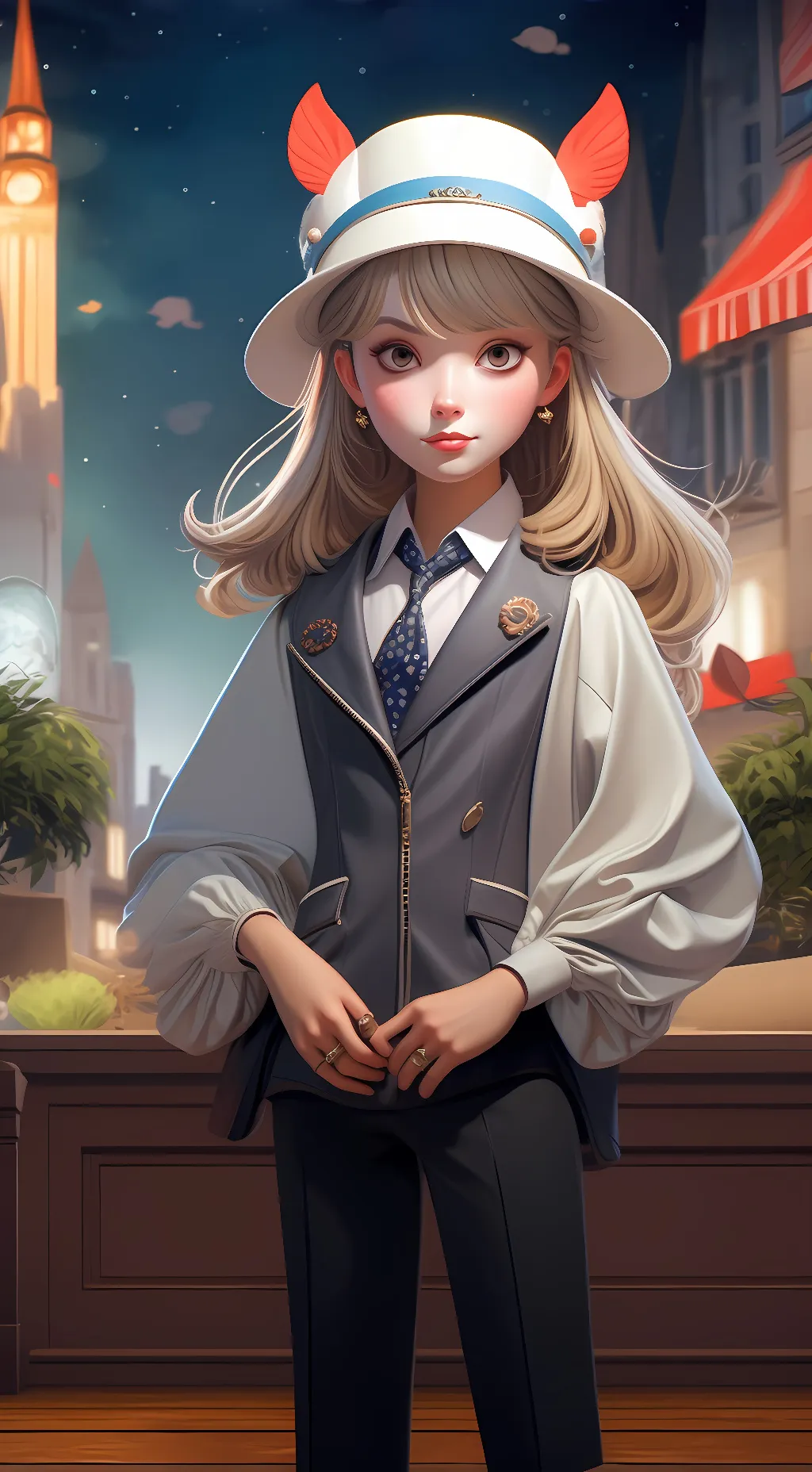 ai character: katy background