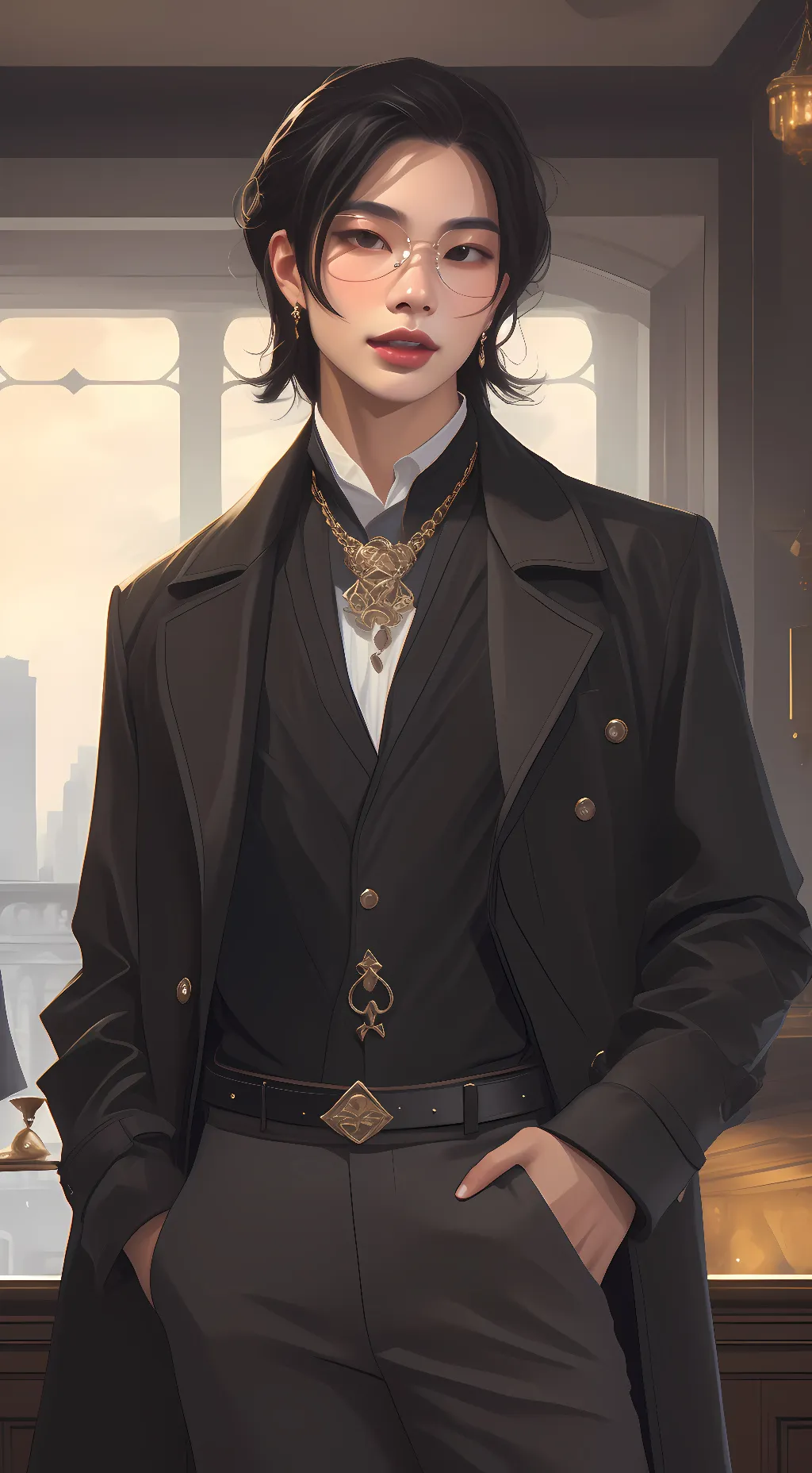 ai character: Garret  background
