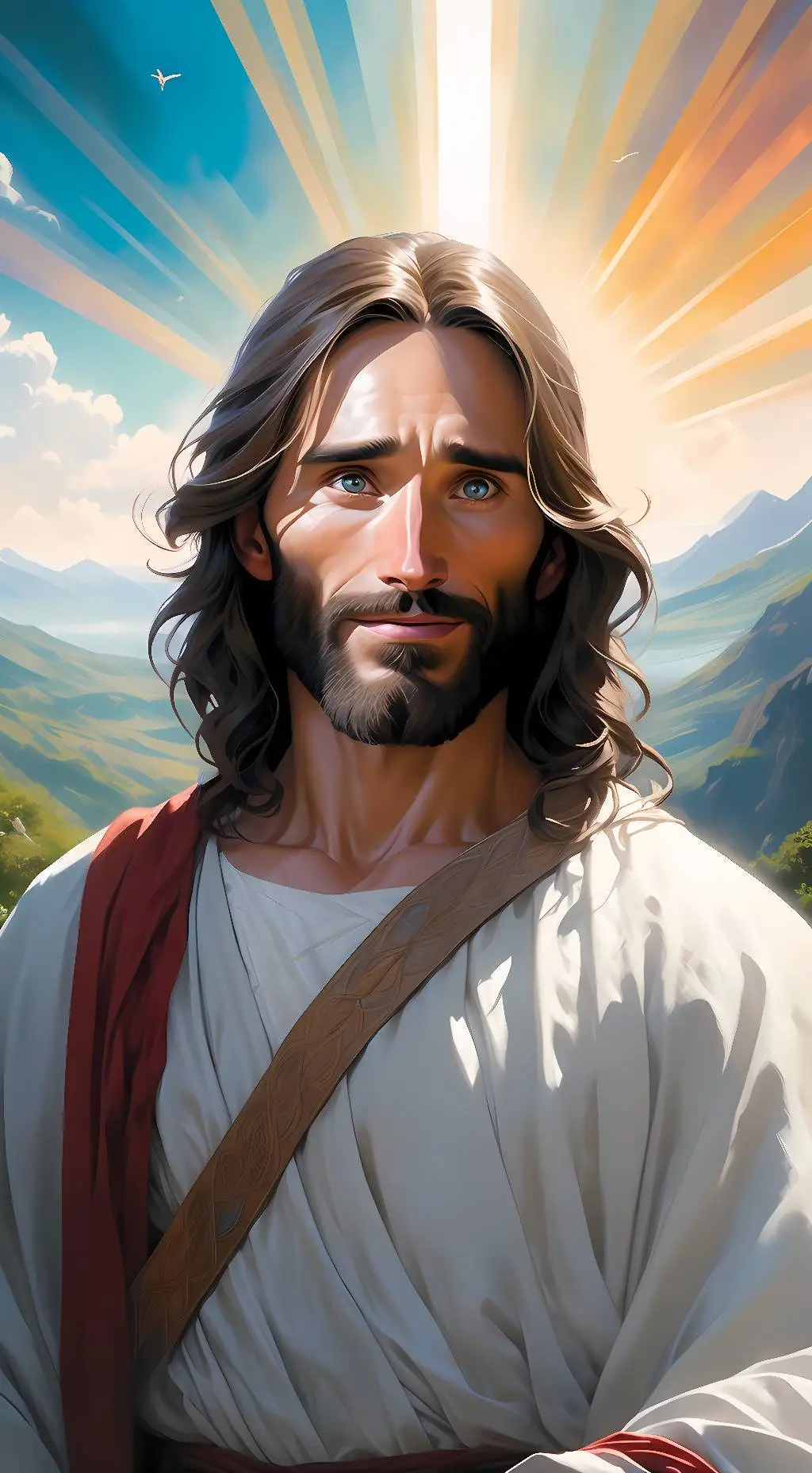 ai character: Jesus Christ background