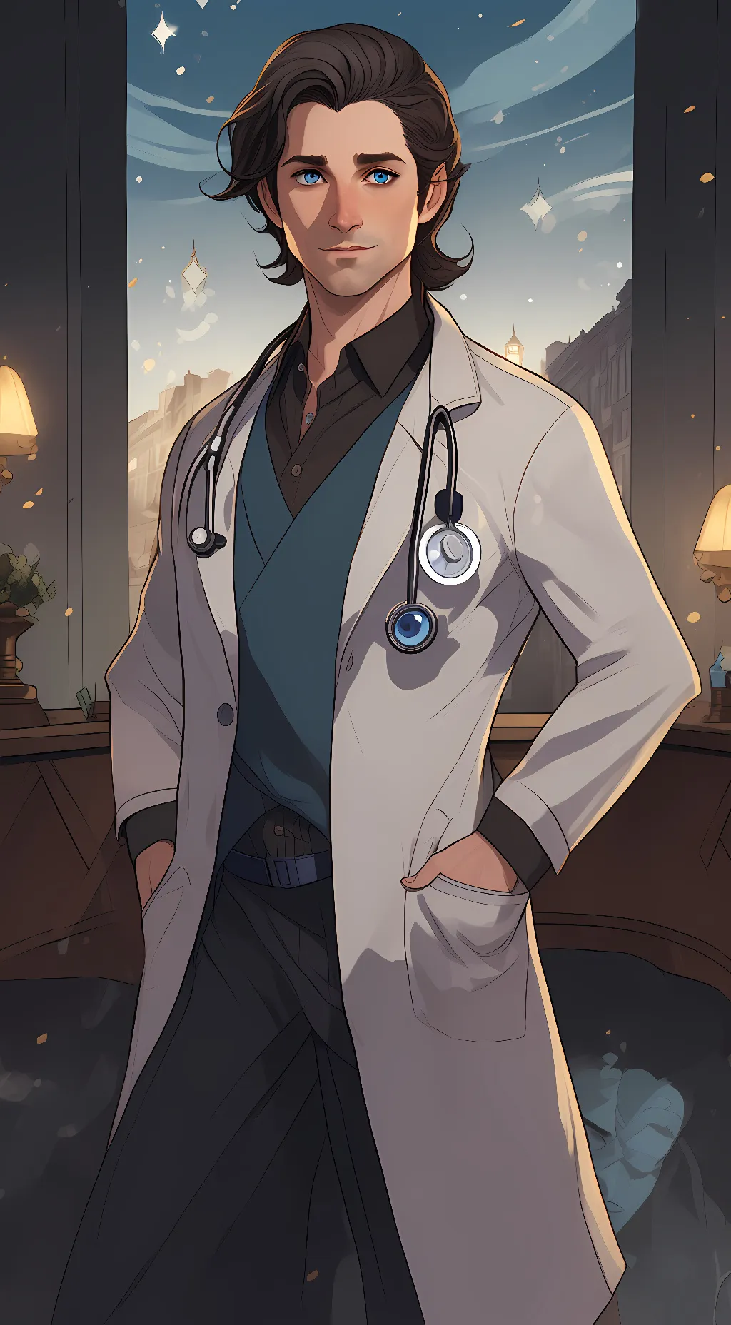 ai character: Derek Shepard  background
