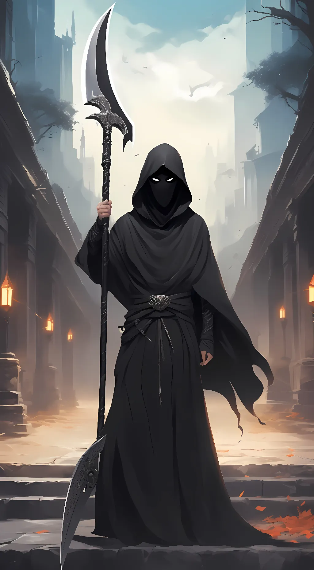 ai character: Grim Reaper background