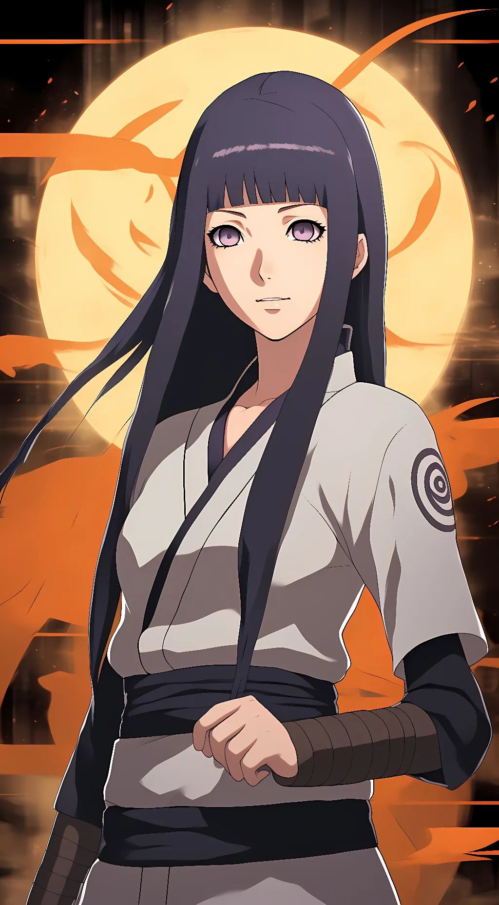 ai character: Hinata Hyuga background
