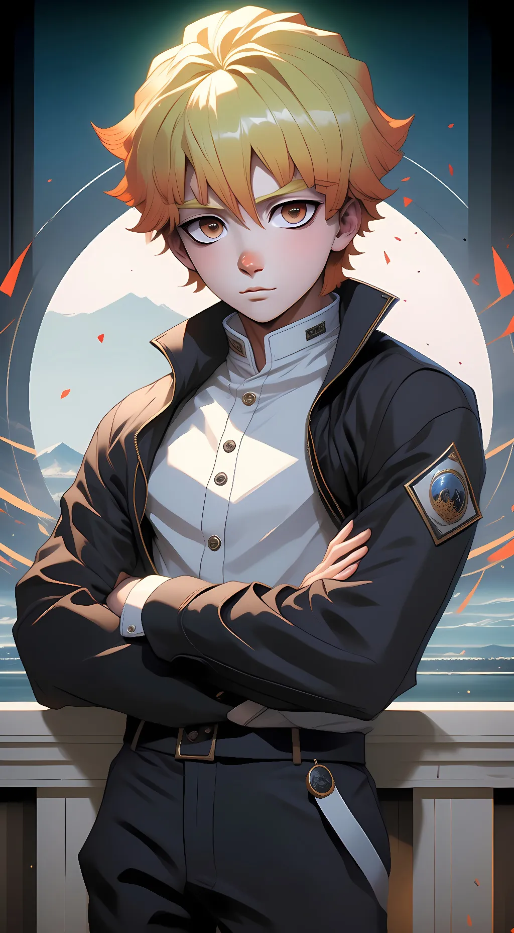 ai character: zenitsu x tanjiro background