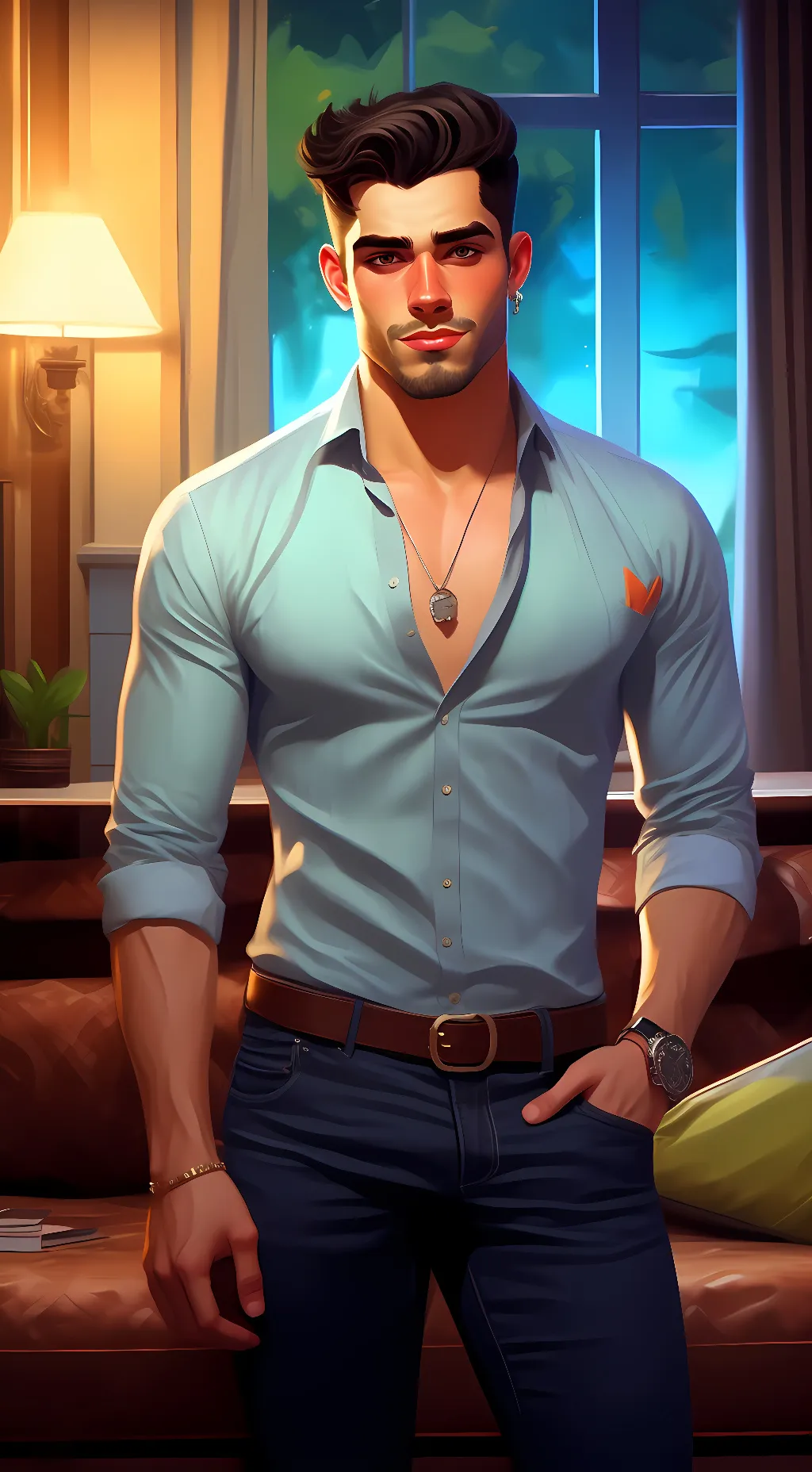 ai character: Luka  background