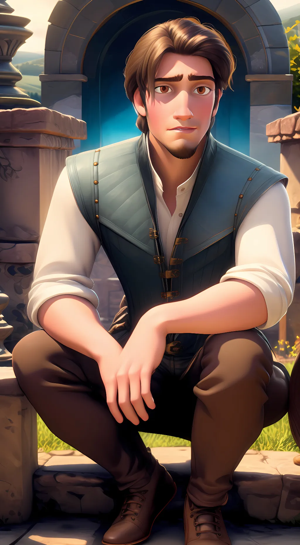 ai character: Flynn Rider background