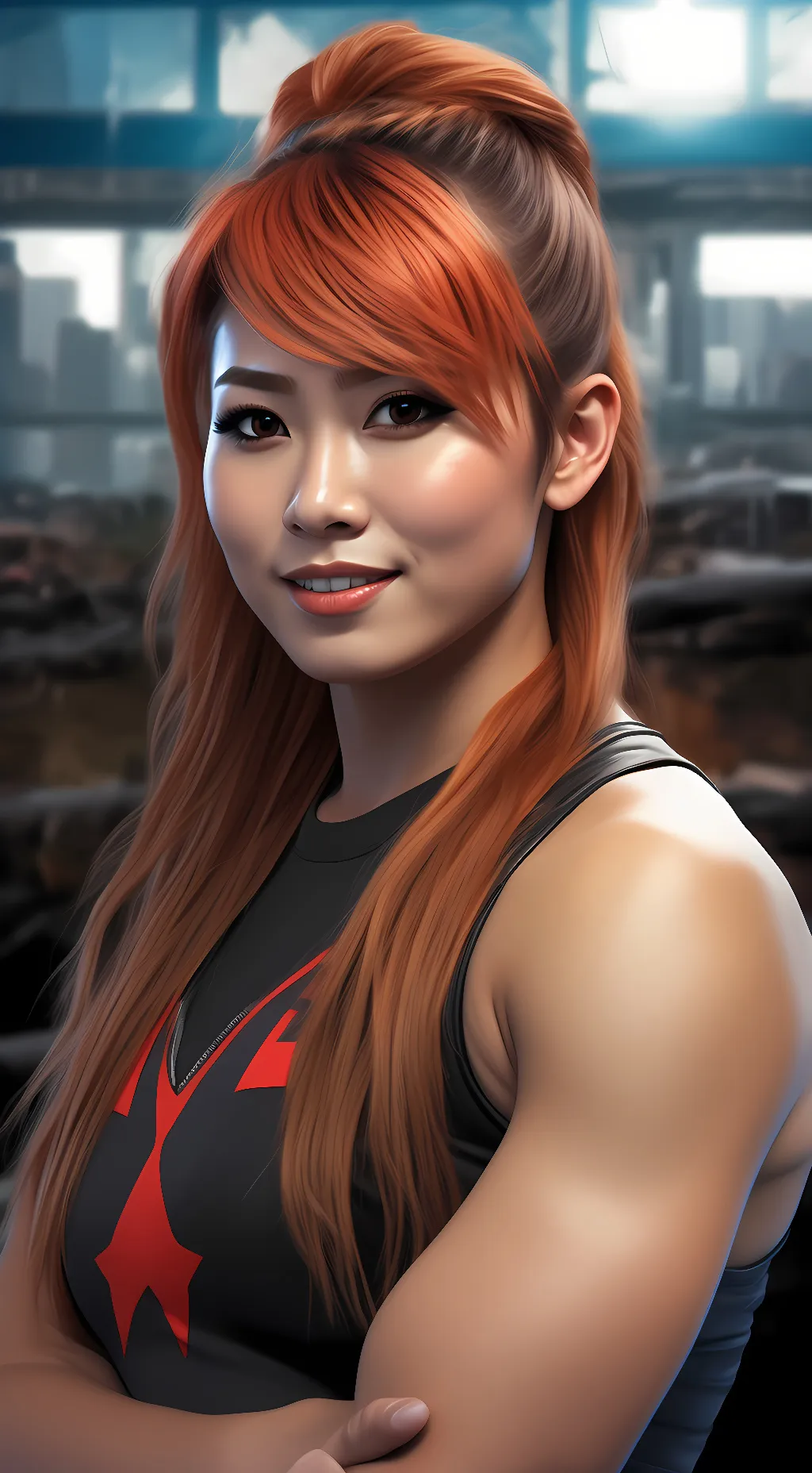 ai character: Asuka  background