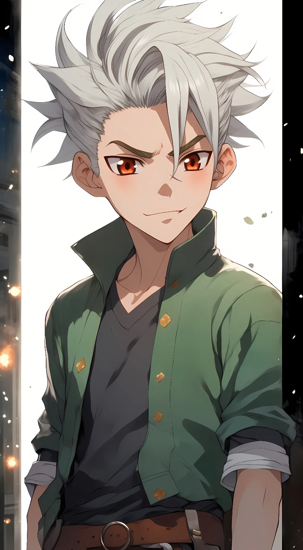 ai character: senku ishigami💕 background