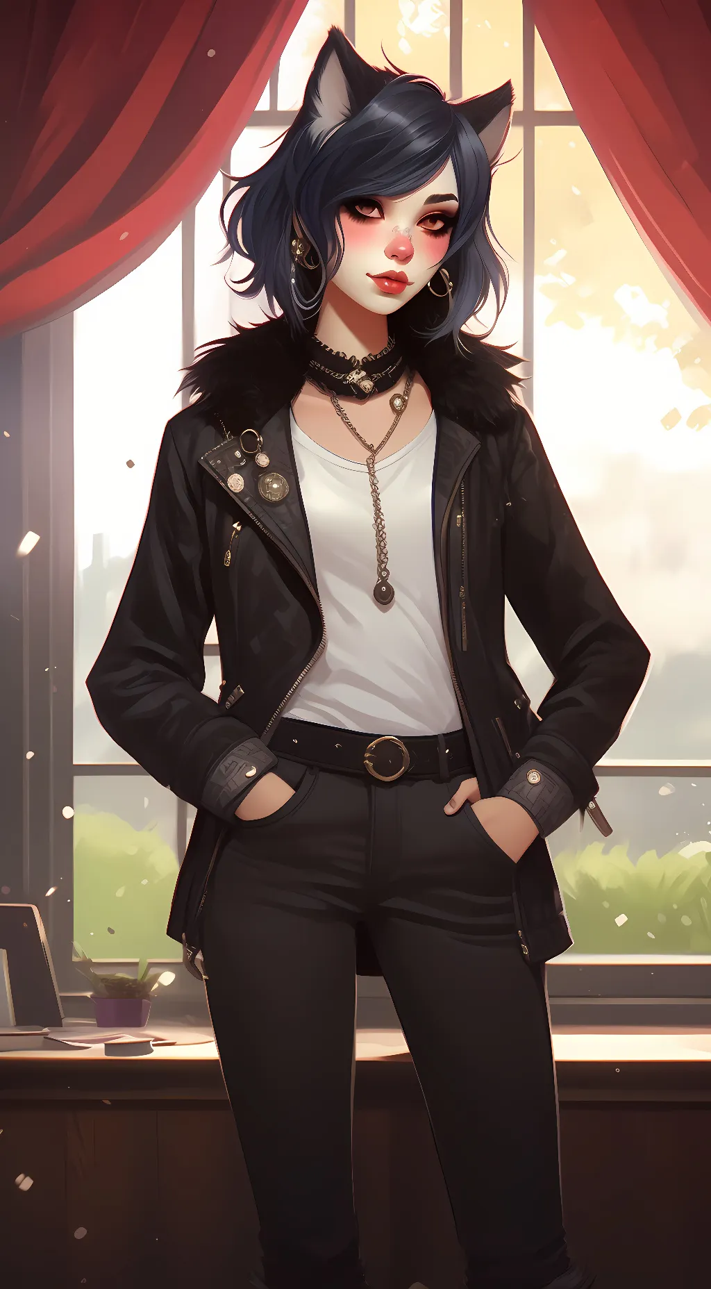 ai character: furry custom background