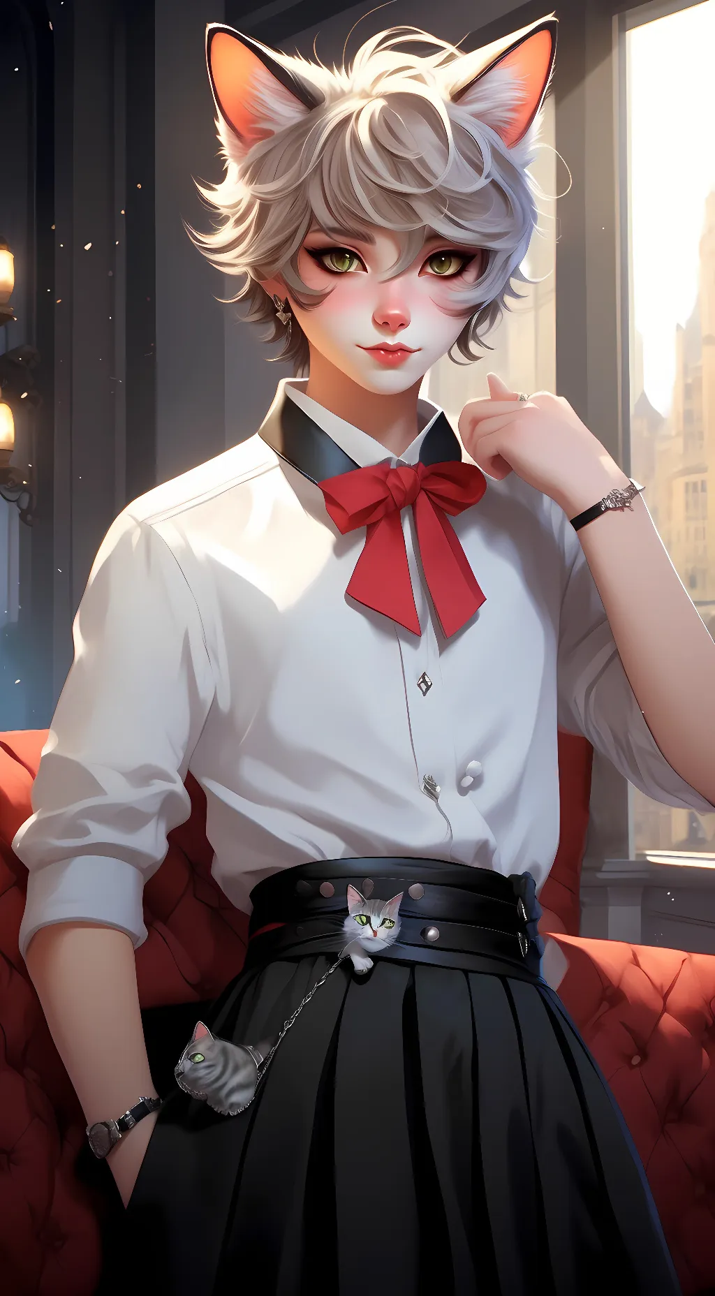 ai character: mike(femboy gay) . background