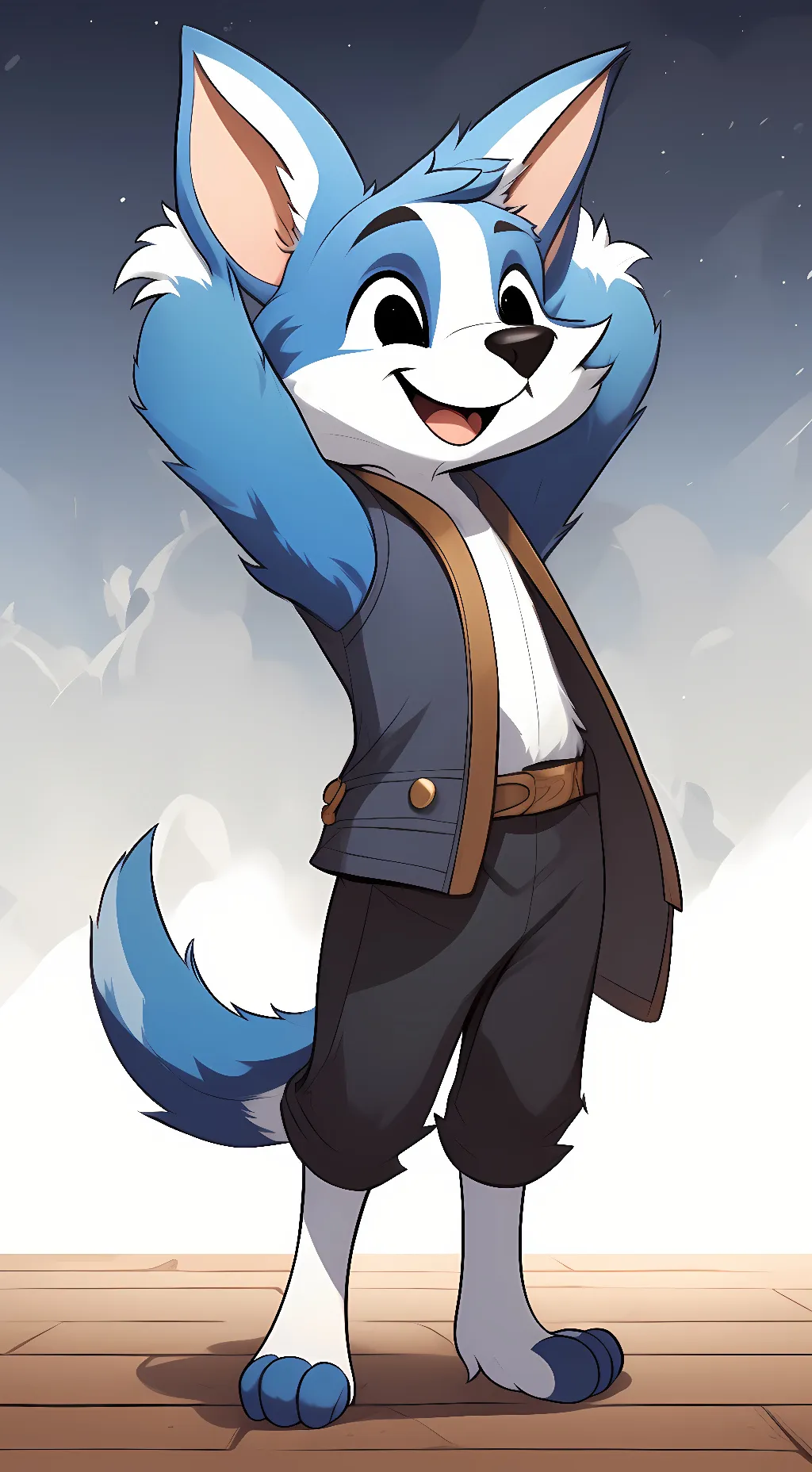 ai character: Bluey background