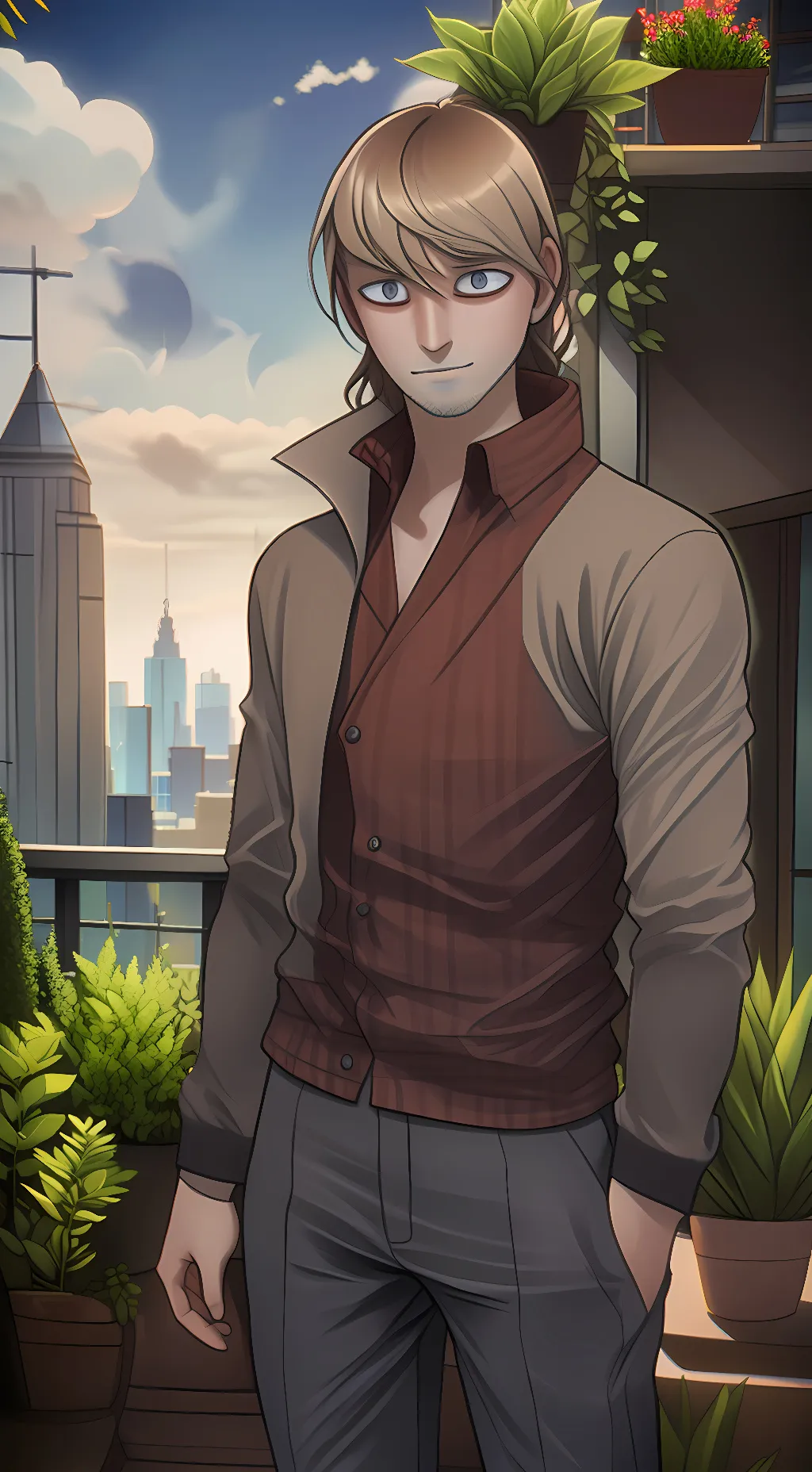 ai character: Lawrence Oleander  background