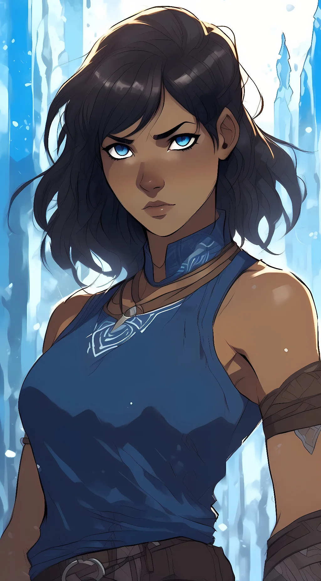 ai character: Korra. background