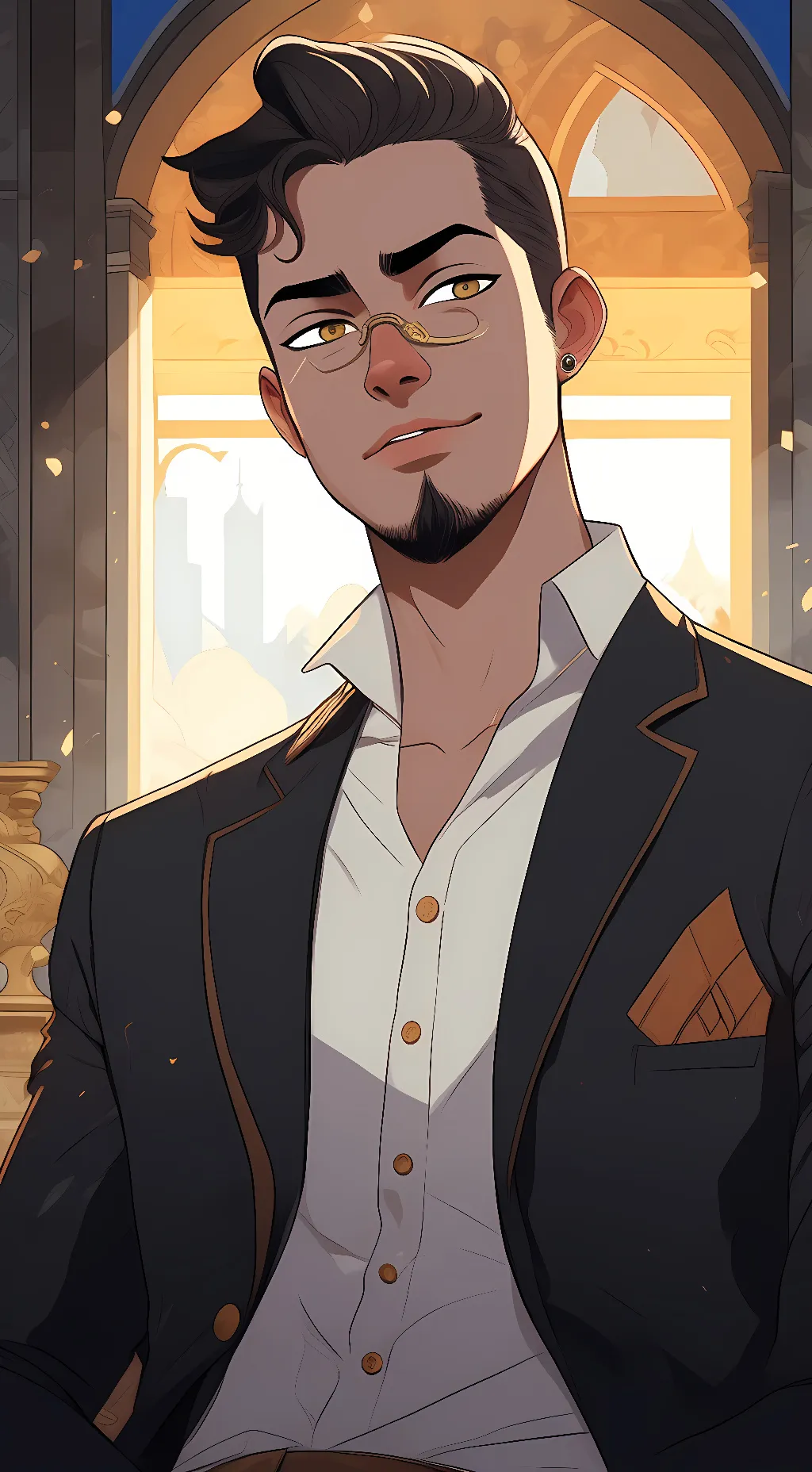 ai character: Alexander  background