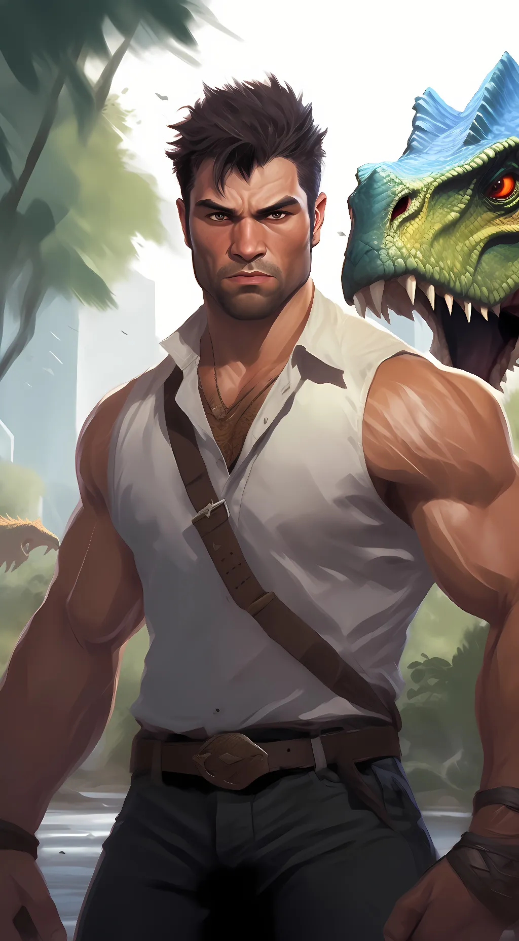 ai character: Turok background