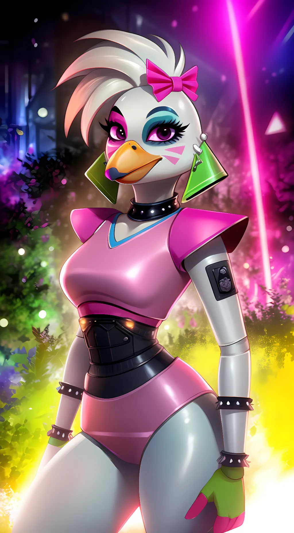 ai character: Glamrock Chica background